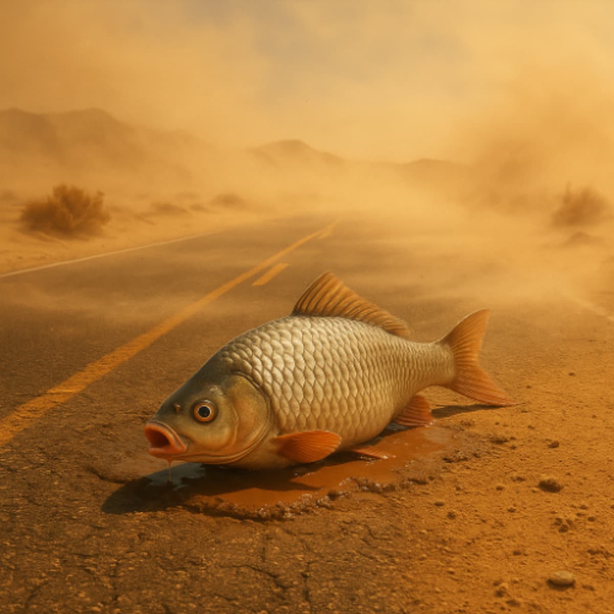 Fish out of Water - Breathing Statue cover