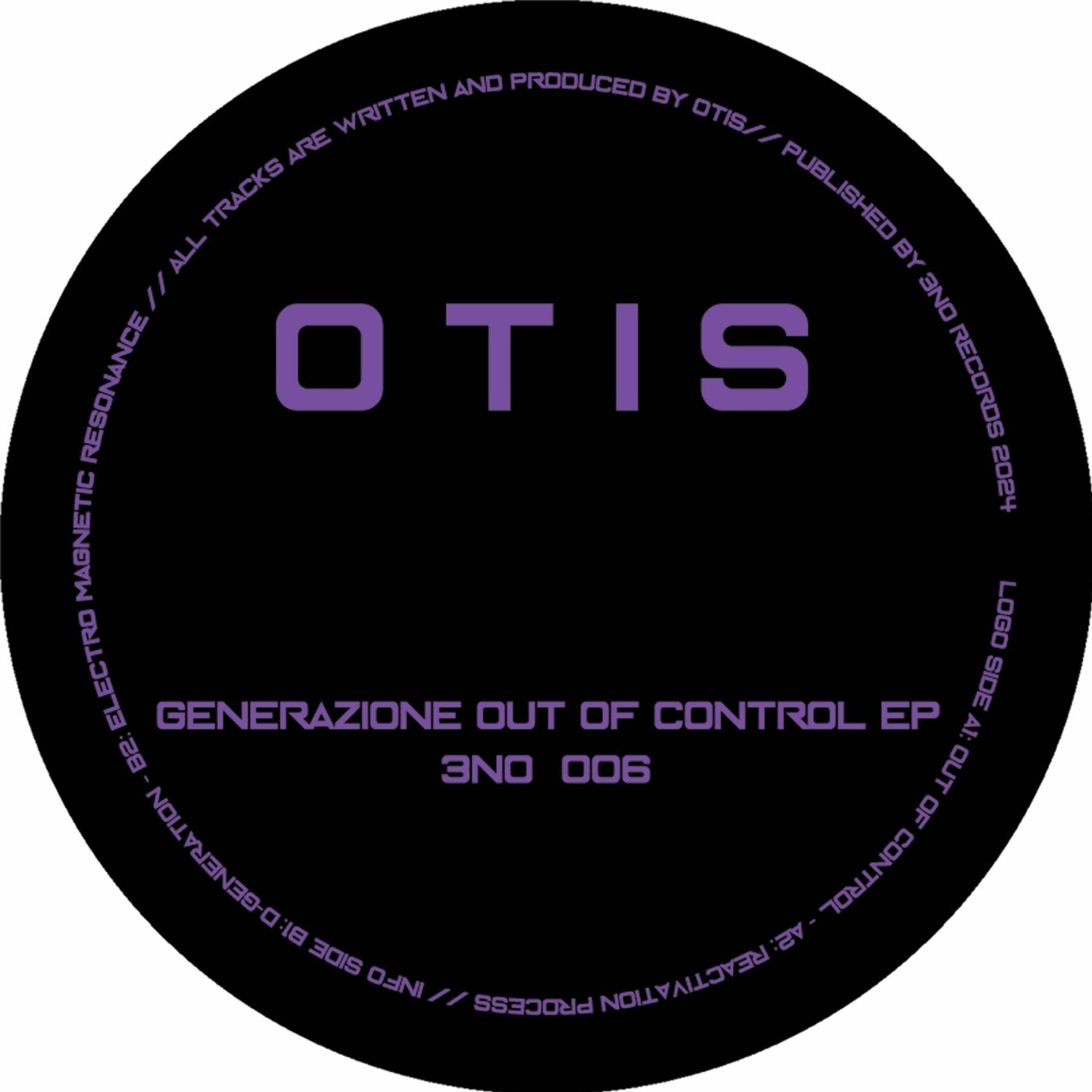 Otis - Generazione Out Of Control EP - YAY Recordings cover