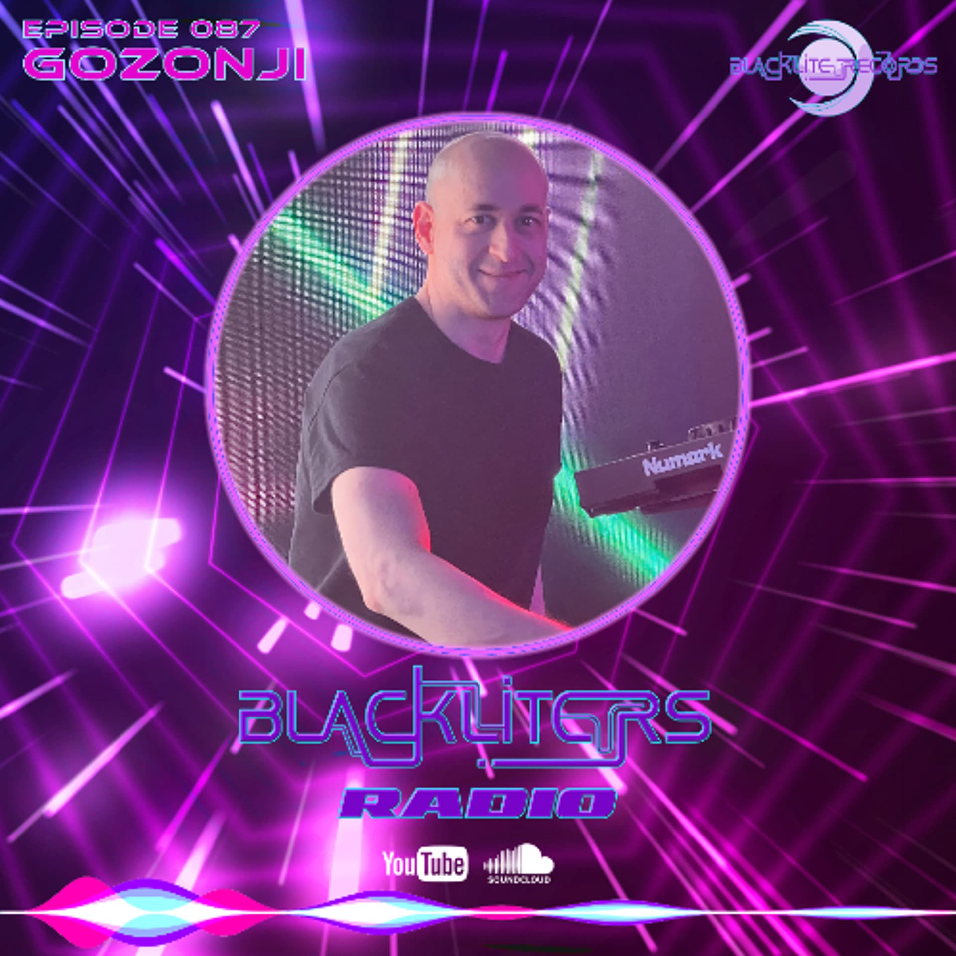 Blackliters Radio #087 "GOZONJI" [Psychedelic Trance Radio] - BlackLite Records cover