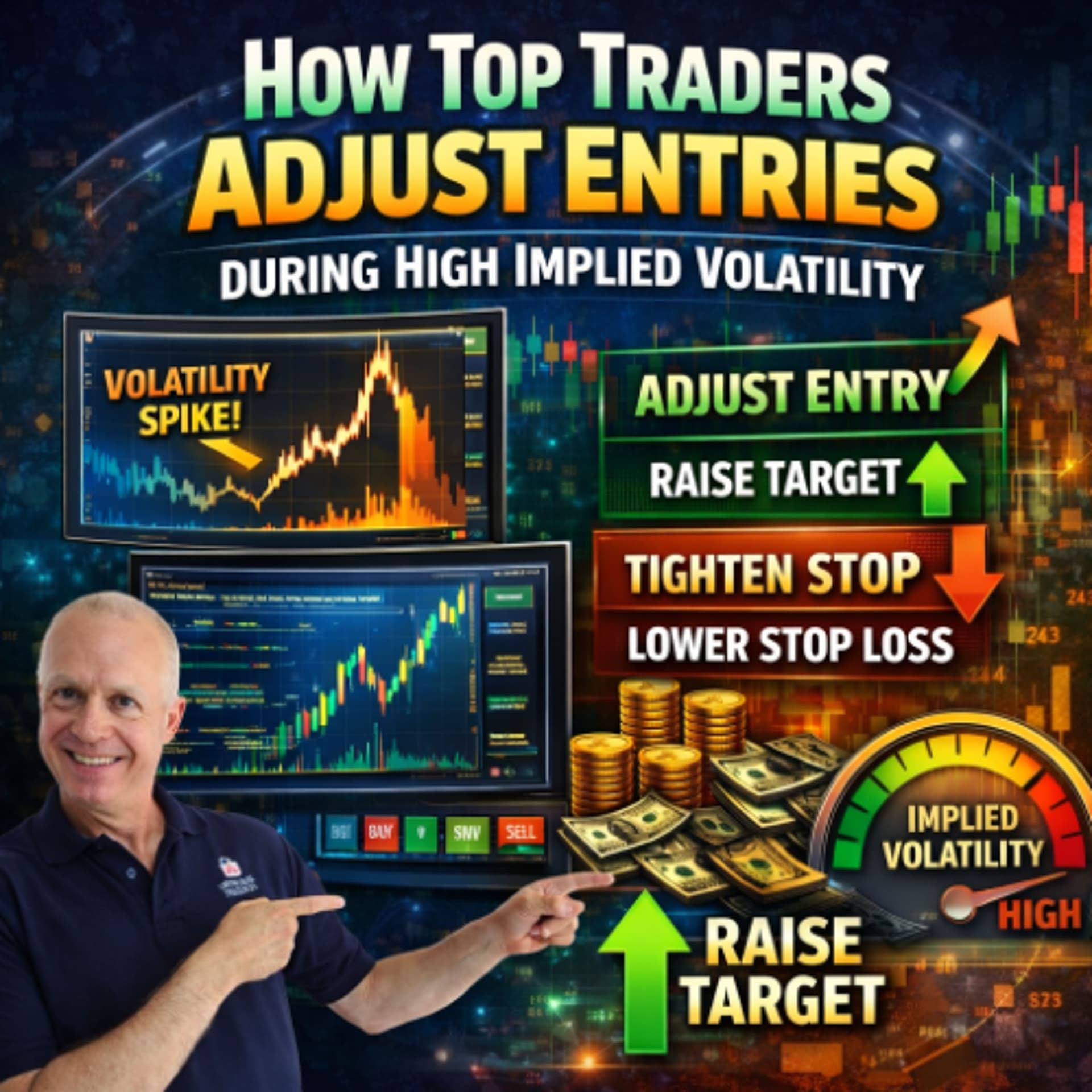 How Top Traders Adjust Entries During High Implied Volatility - Locke In Your Success cover