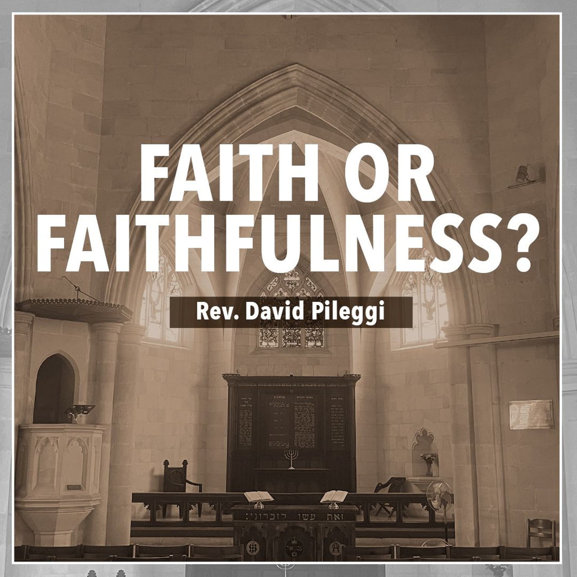 Faith or Faithfulness? | Rev. David Pileggi - Christ Church Jerusalem cover