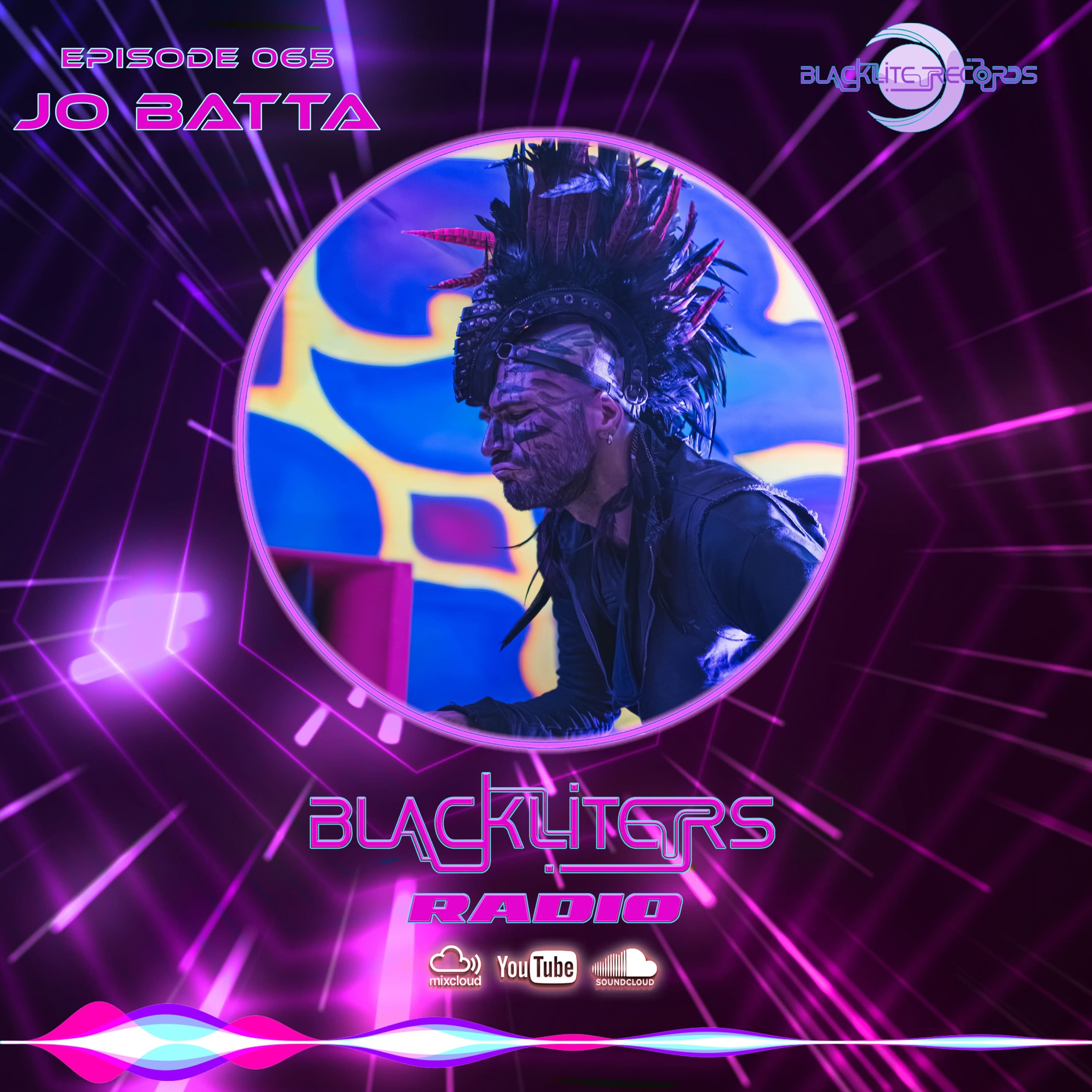 Blackliters Radio #065 "JO BATTA" [Psychedelic Trance Radio] - BlackLite Records cover