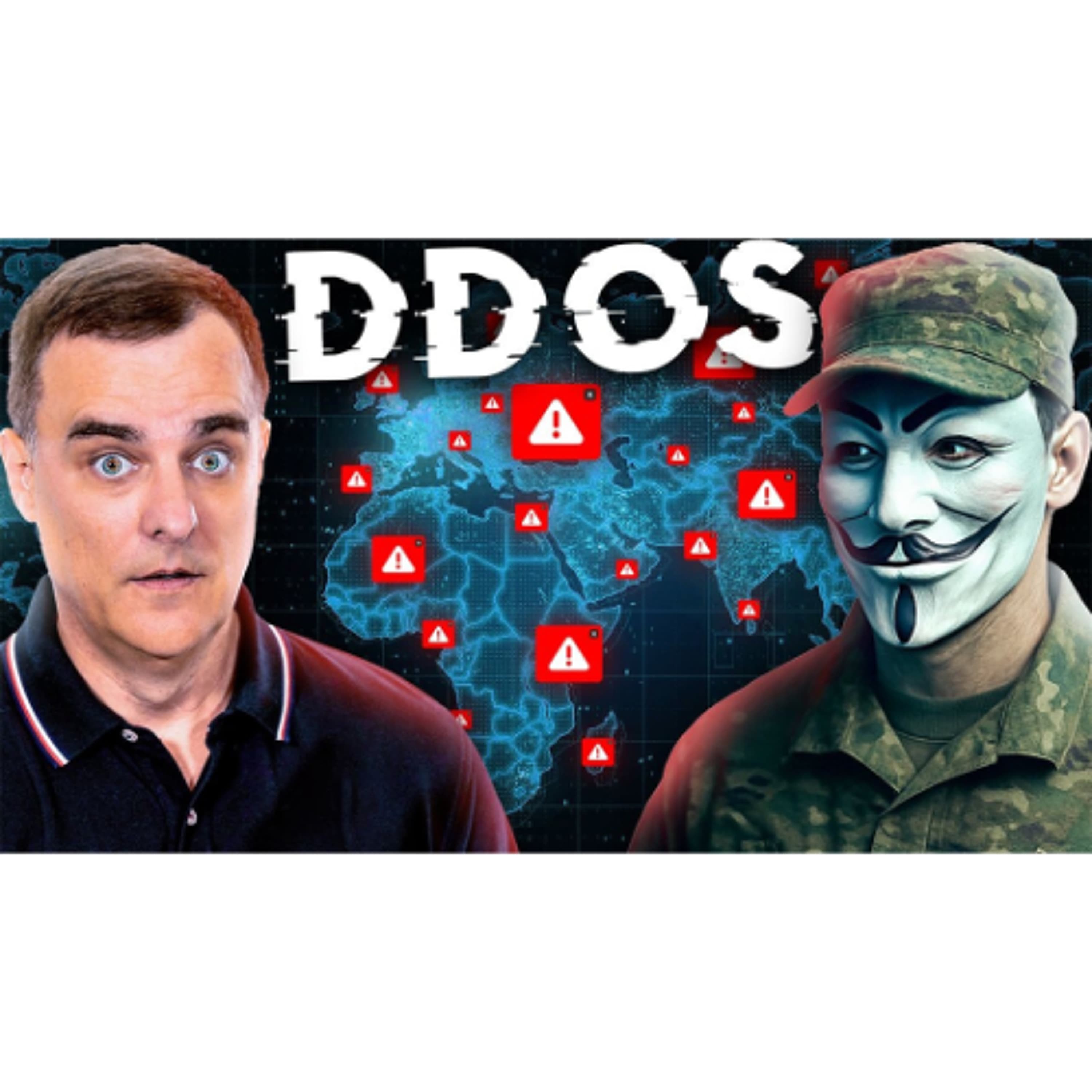 #498: DDoS Attacks (HTTP/2, DNS, Hacktivist) // Real World Technical Analysis - David Bombal cover