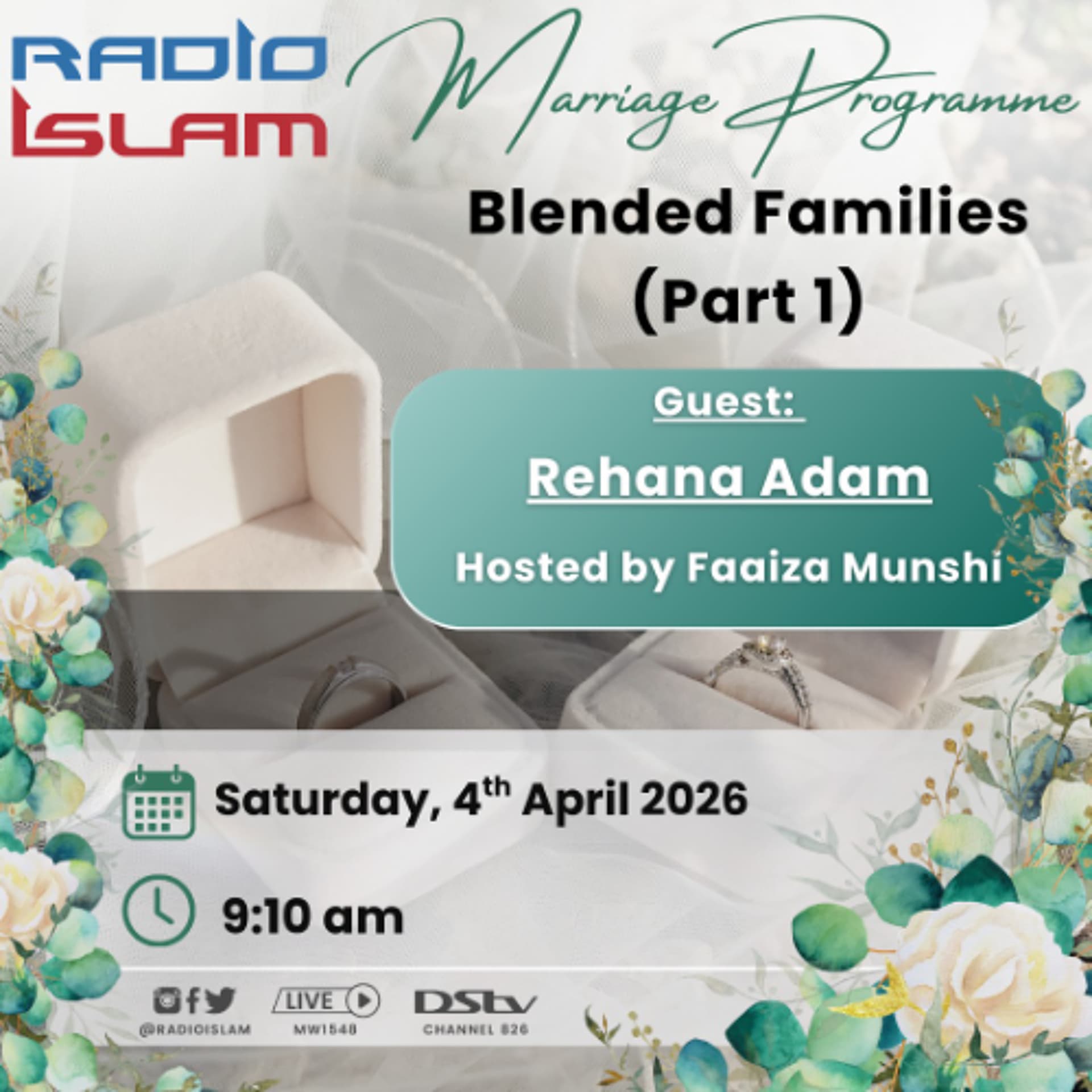 Marriage Programme: Blended Families[Part1]Guest:Rehana Adam - Radio Islam cover
