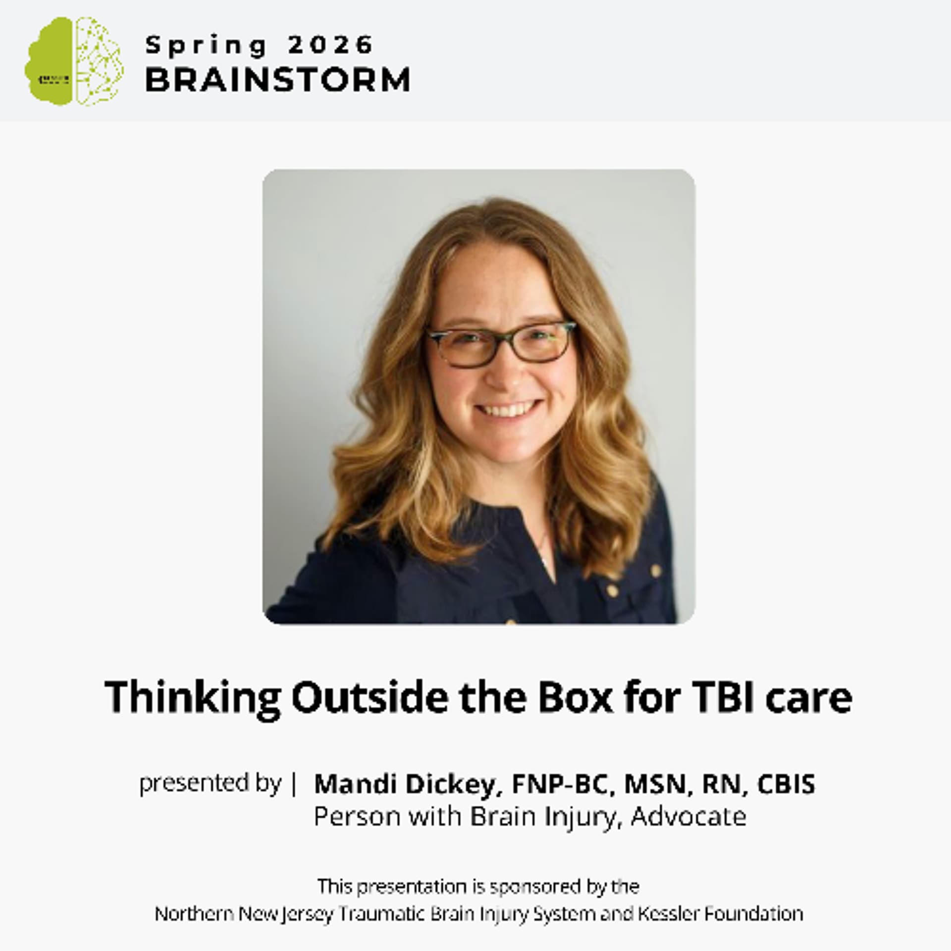 Thinking Outside the Box for TBI care with Mandi Dickey - Kessler Foundation Podcasts cover