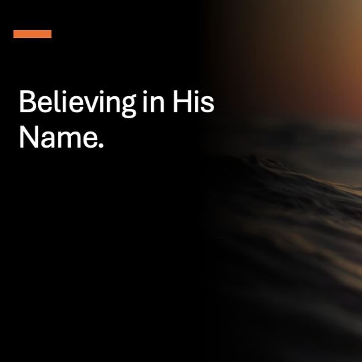 Believing in his name - The Father we never knew cover