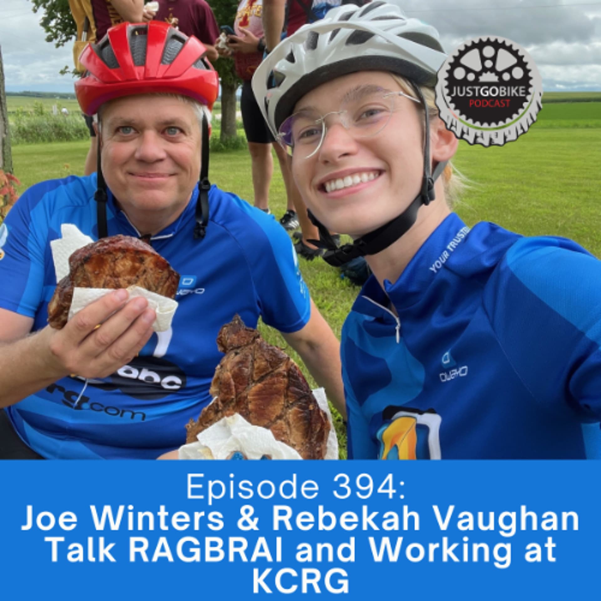 Episode 394: Joe Winters & Rebekah Vaughan Talk RAGBRAI and Working at KCRG - JustGoBike cover