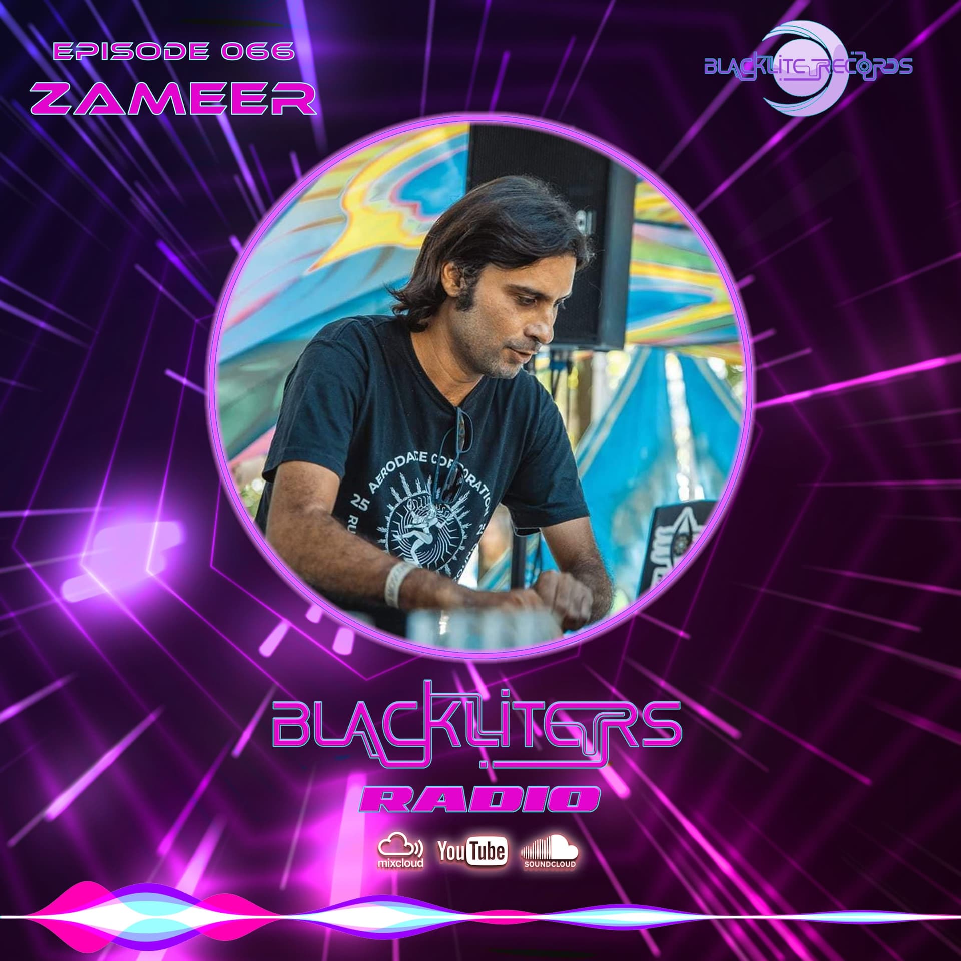 Blackliters Radio #066 "ZAMEER" [Psychedelic Trance Radio] — BlackLite Records cover
