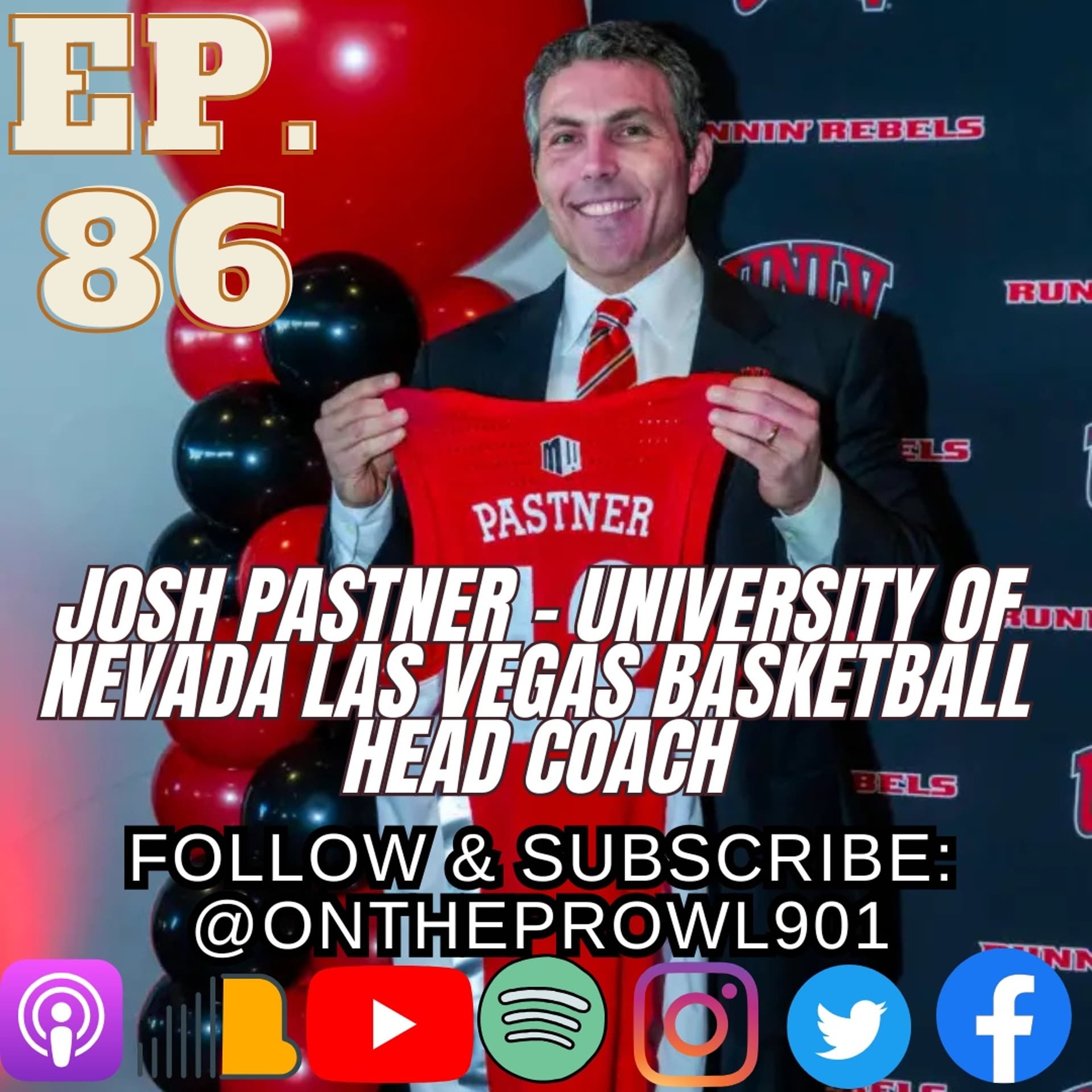 Interview with UNLV Head Basketball Coach Josh Pastner ( EP. 86) — On the Prowl Podcast cover
