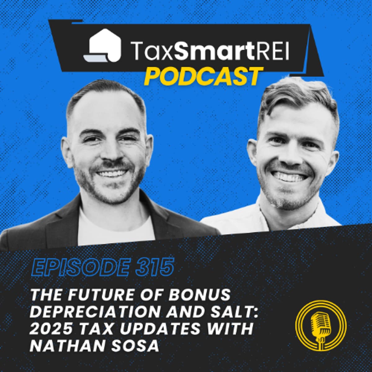 315. The Future of Bonus Depreciation and SALT: 2025 Tax Updates with Nathan Sosa, CPA, MST - Tax Smart Real Estate Investors Podcast cover