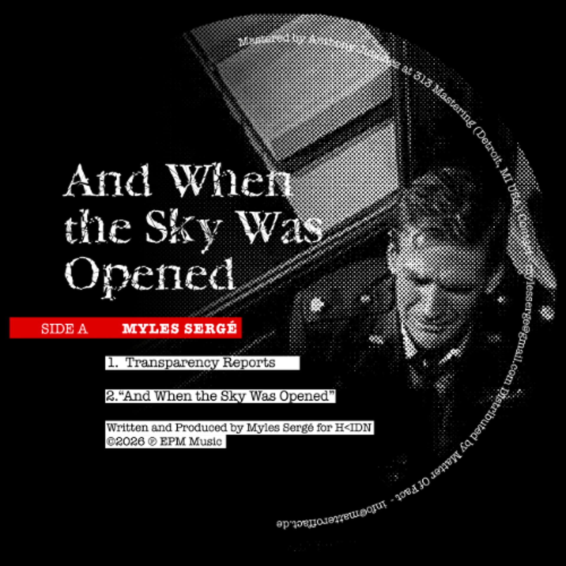PREMIERE: Myles Sergé - And When the Sky Was Opened [MS14] - THE BRVTALIST cover