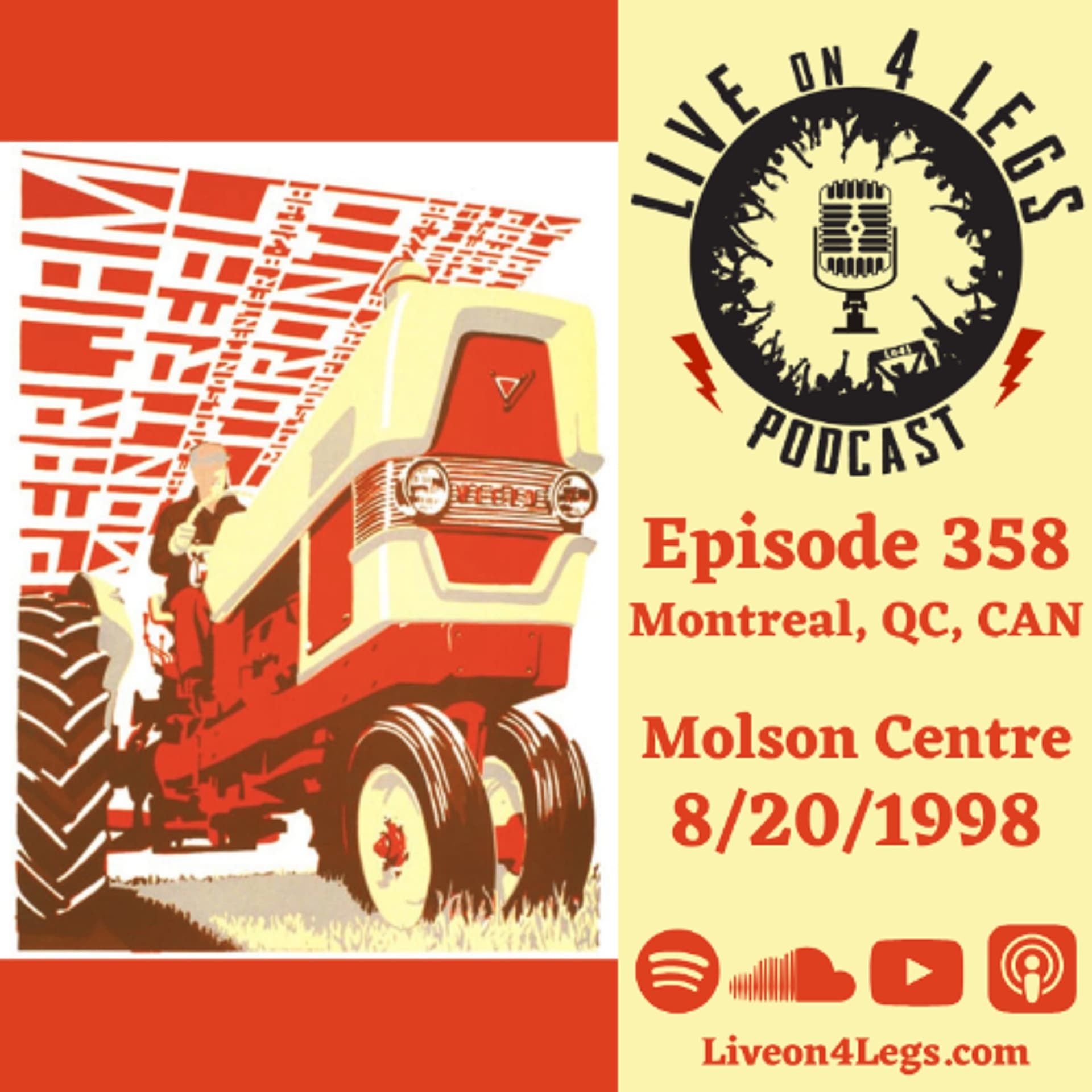 Episode 358: Montreal, QC, CAN - 8/20/1998 — Live On 4 Legs: Pearl Jam Podcast cover