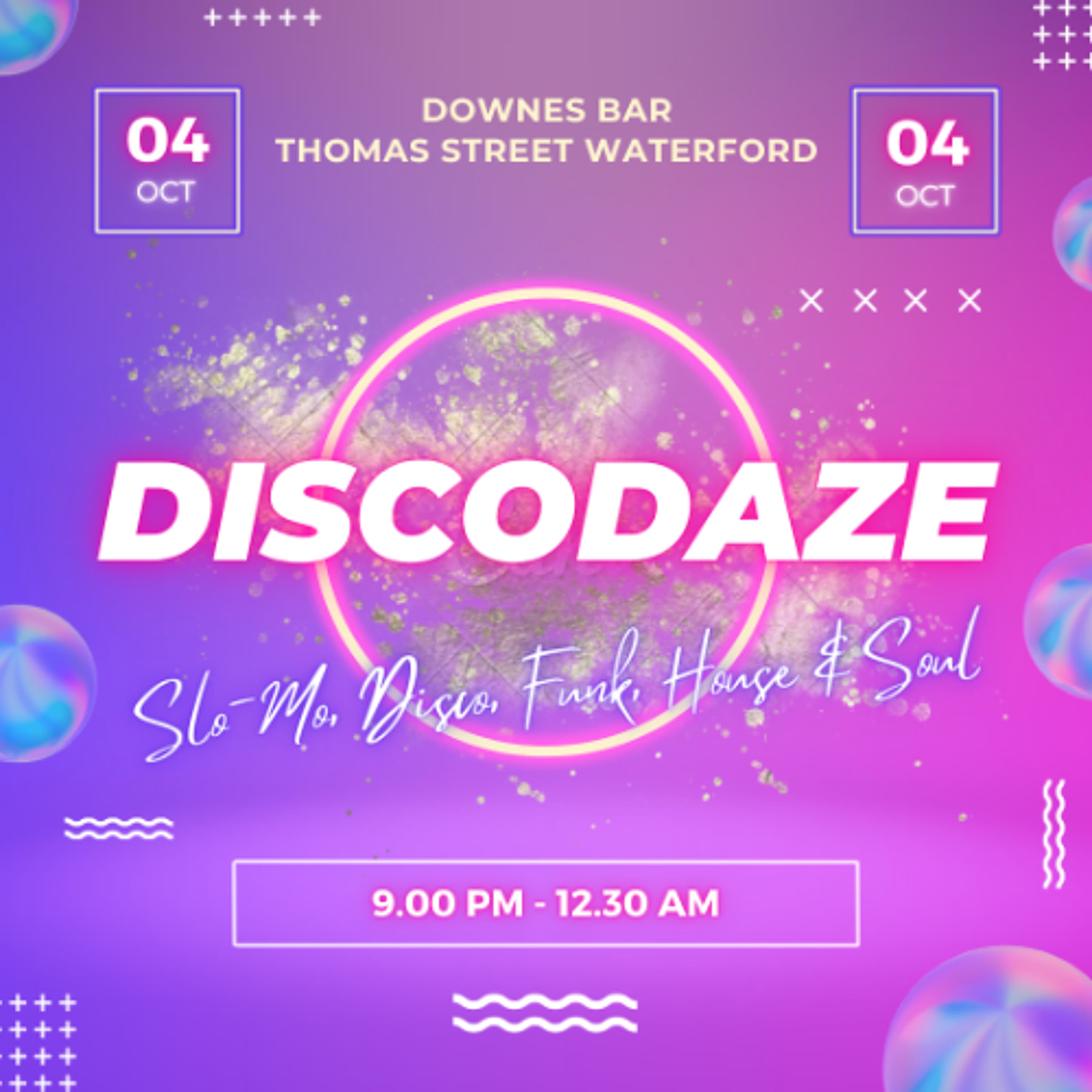 DiscoDaze - Live @ Downes Bar, Waterford, 04.10.25 - DiscoDaze cover