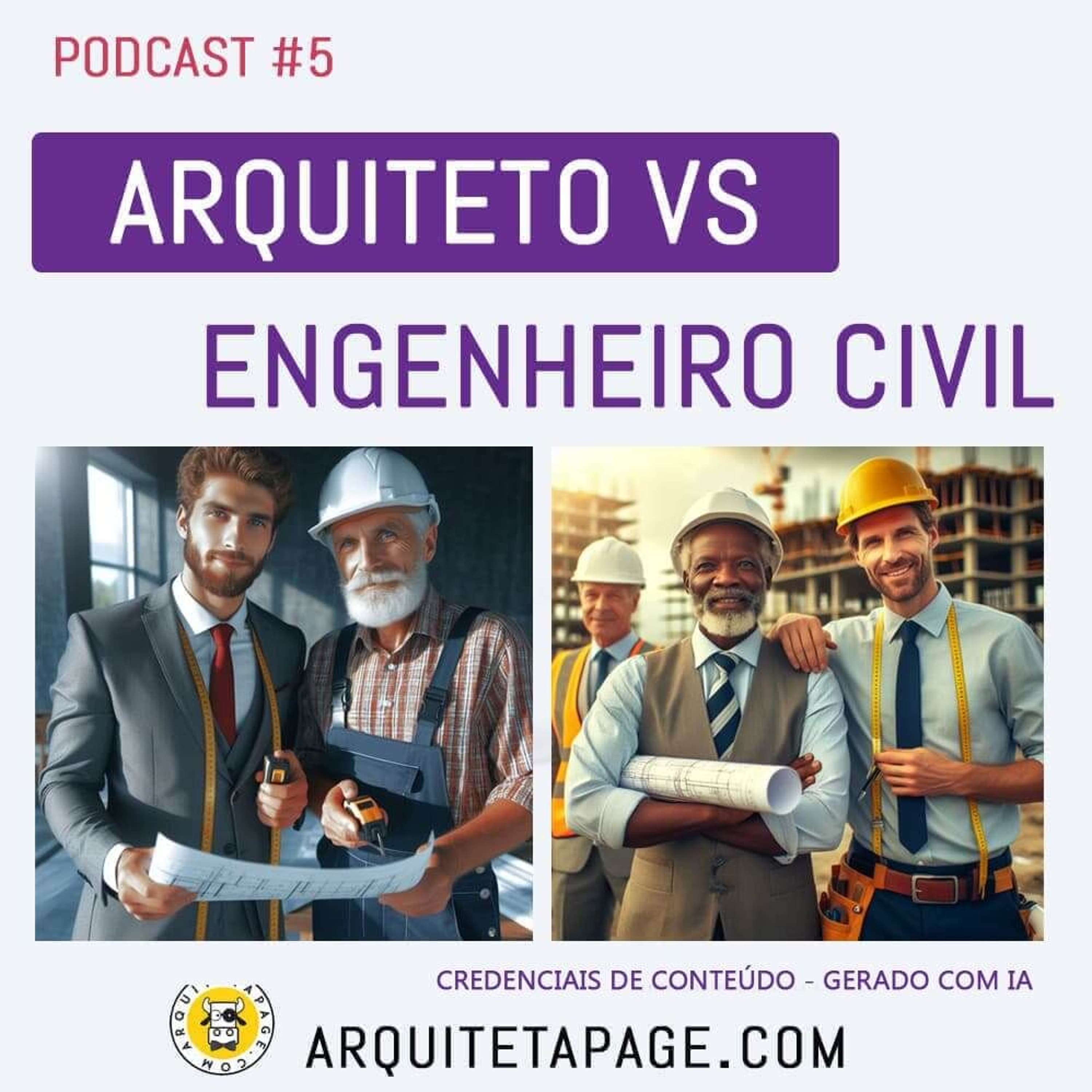 #5 ARQUITETO VS ENGENHEIRO CIVIL - Aprenda Arquitetura cover