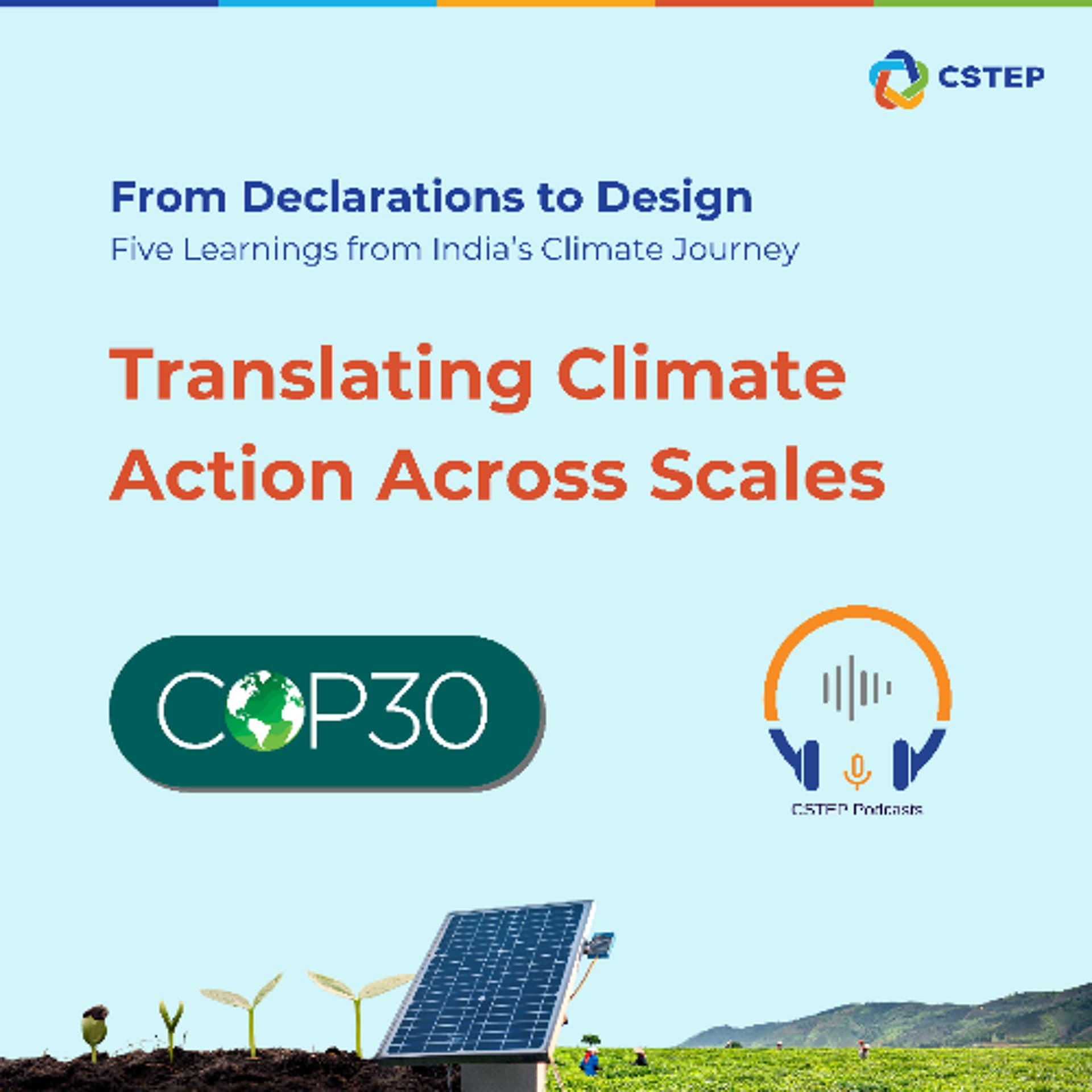 FROM DECLARATIONS TO DESIGN 'Translating Climate Action Across Scales' - CSTEP_India cover
