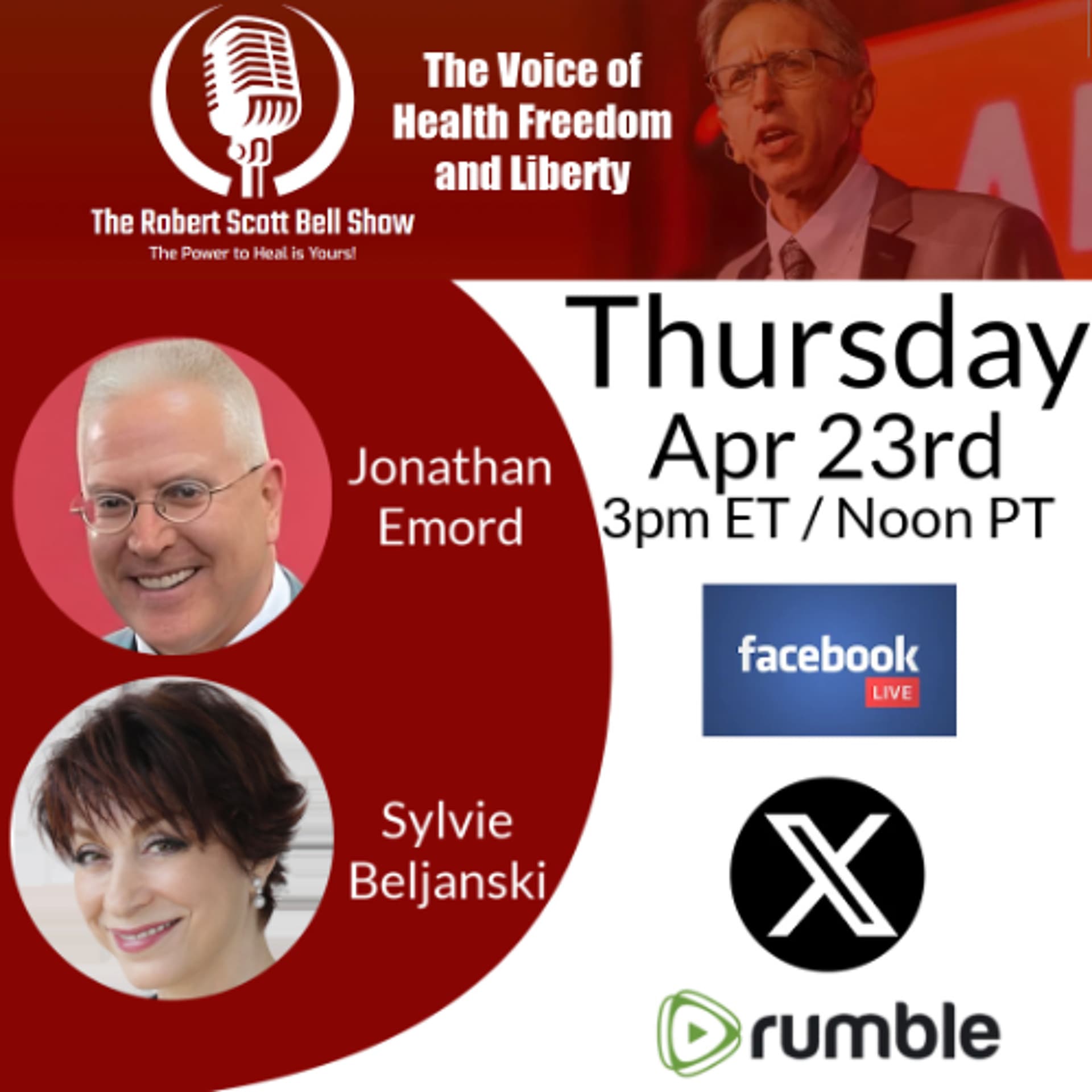 Jonathan Emord, Arizona Statement, GRAS Reform, EPA Glyphosate Lawsuit, Sylvie Beljanski, Integrative Cancer Solutions - The RSB Show 4-23-26 - The Robert Scott Bell Show cover
