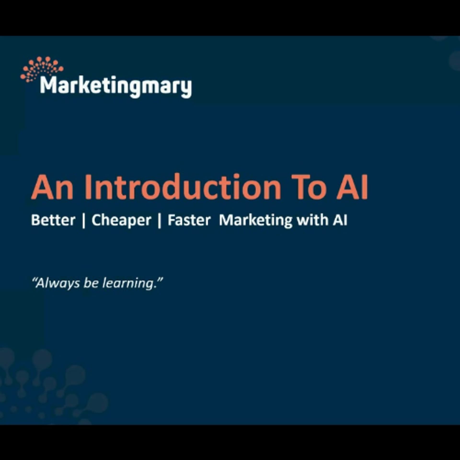 AI for Marketers An Introduction - Inbound Marketing & Sales cover