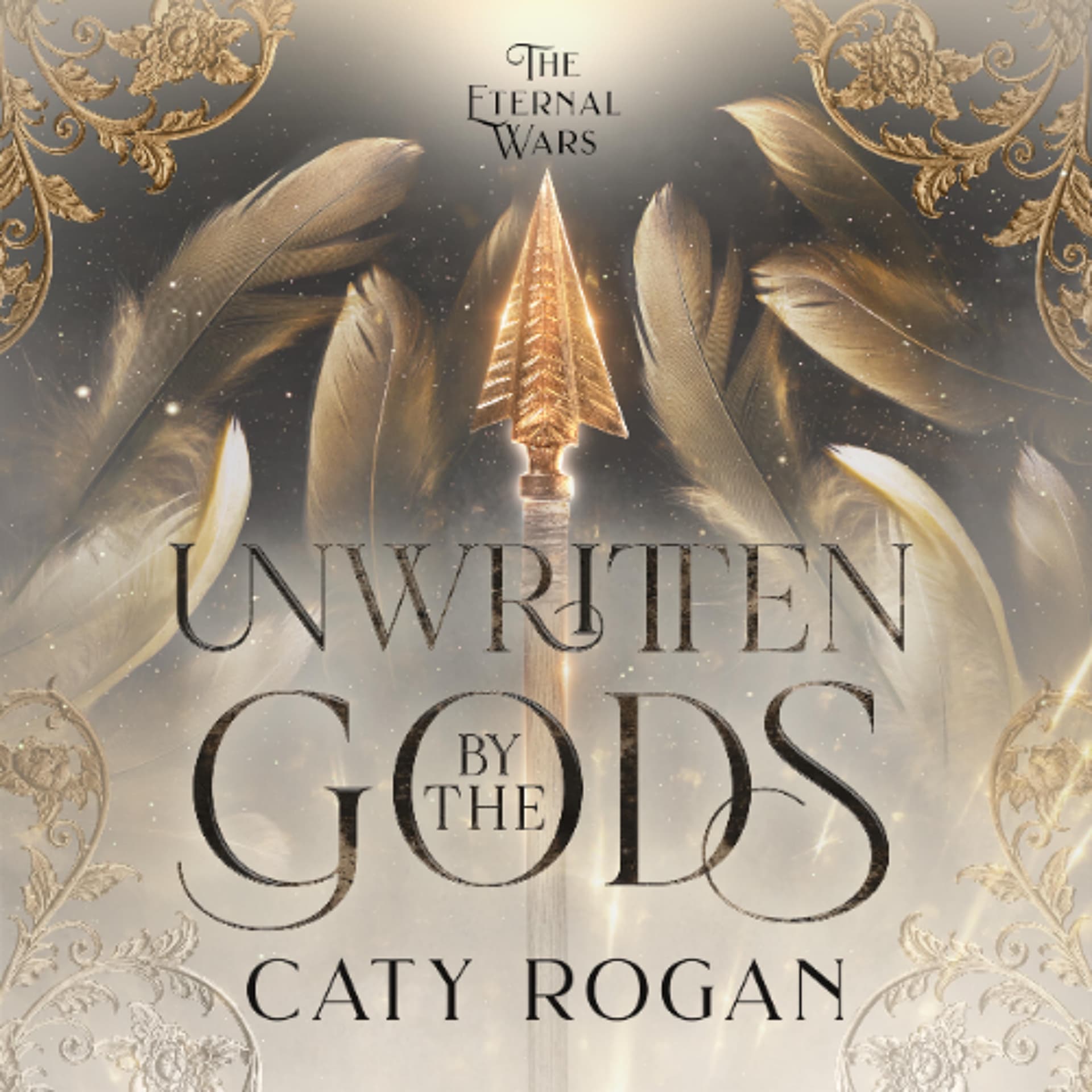 Unwritten by the Gods by Caty Rogan Read by Sofia Lette and Shane East — Book Friends Forever cover