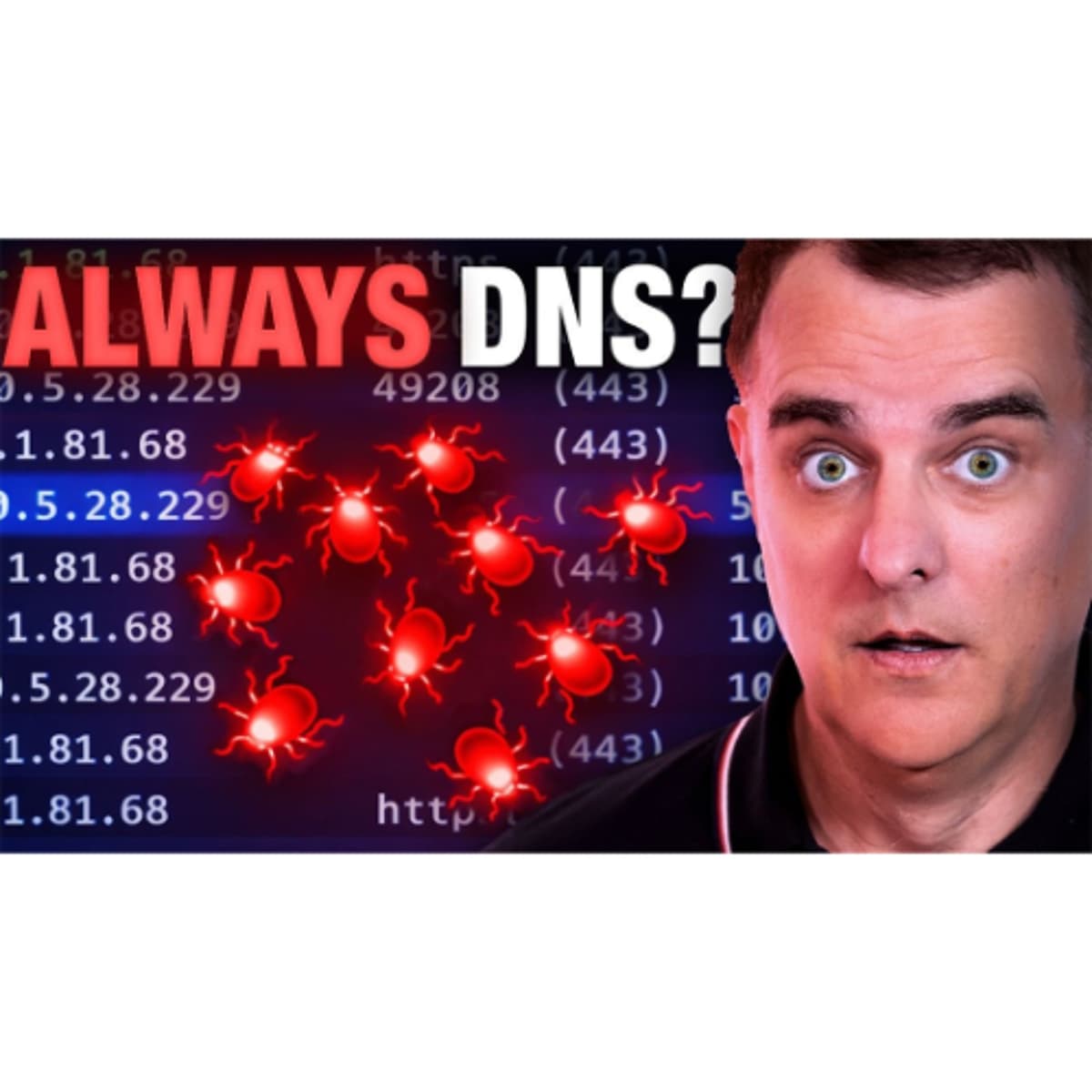 #551: DNS Command & Control: Detecting Malware Traffic - David Bombal cover