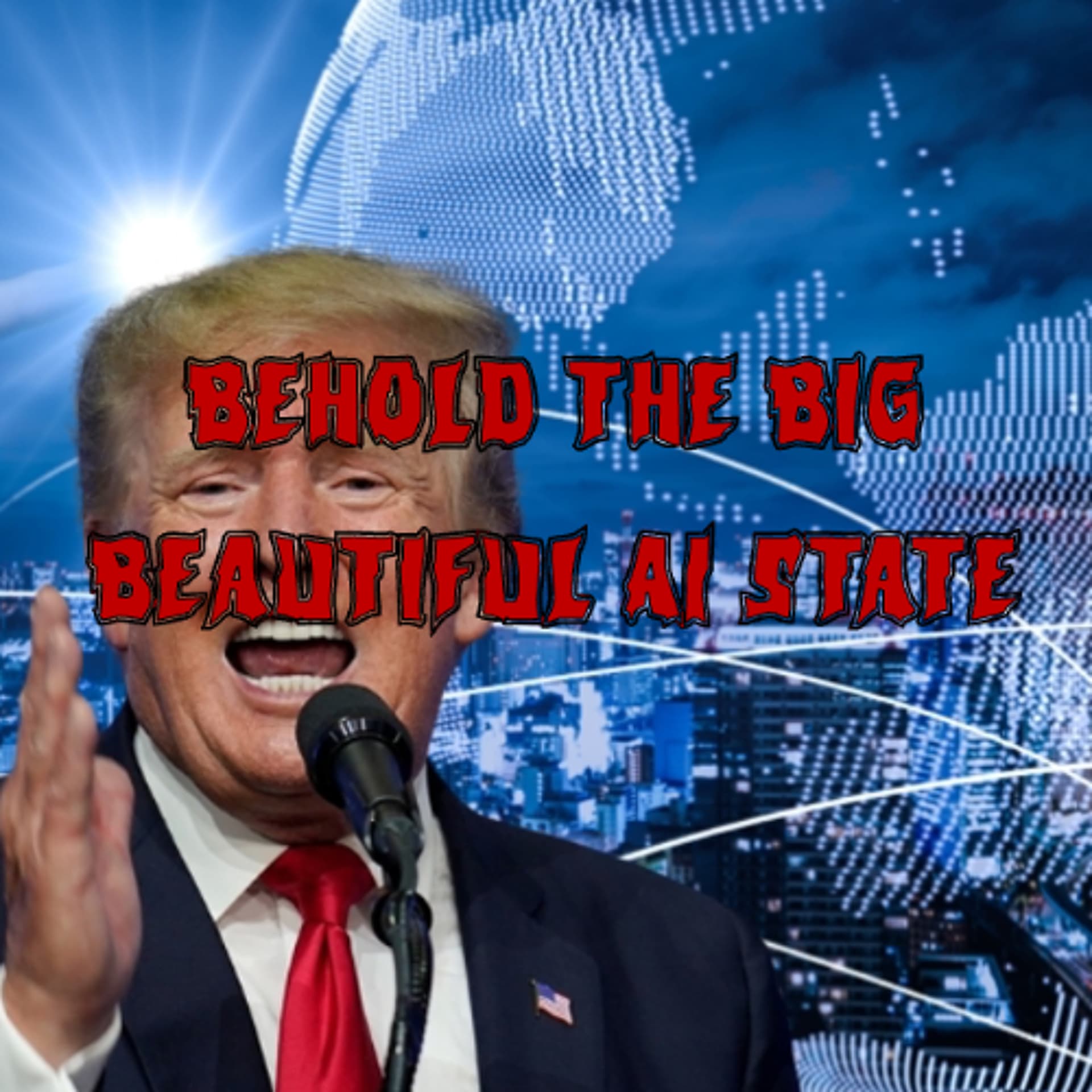 443. Behold the Big Beautiful AI State (ft. Brian Chen) - This Machine Kills cover
