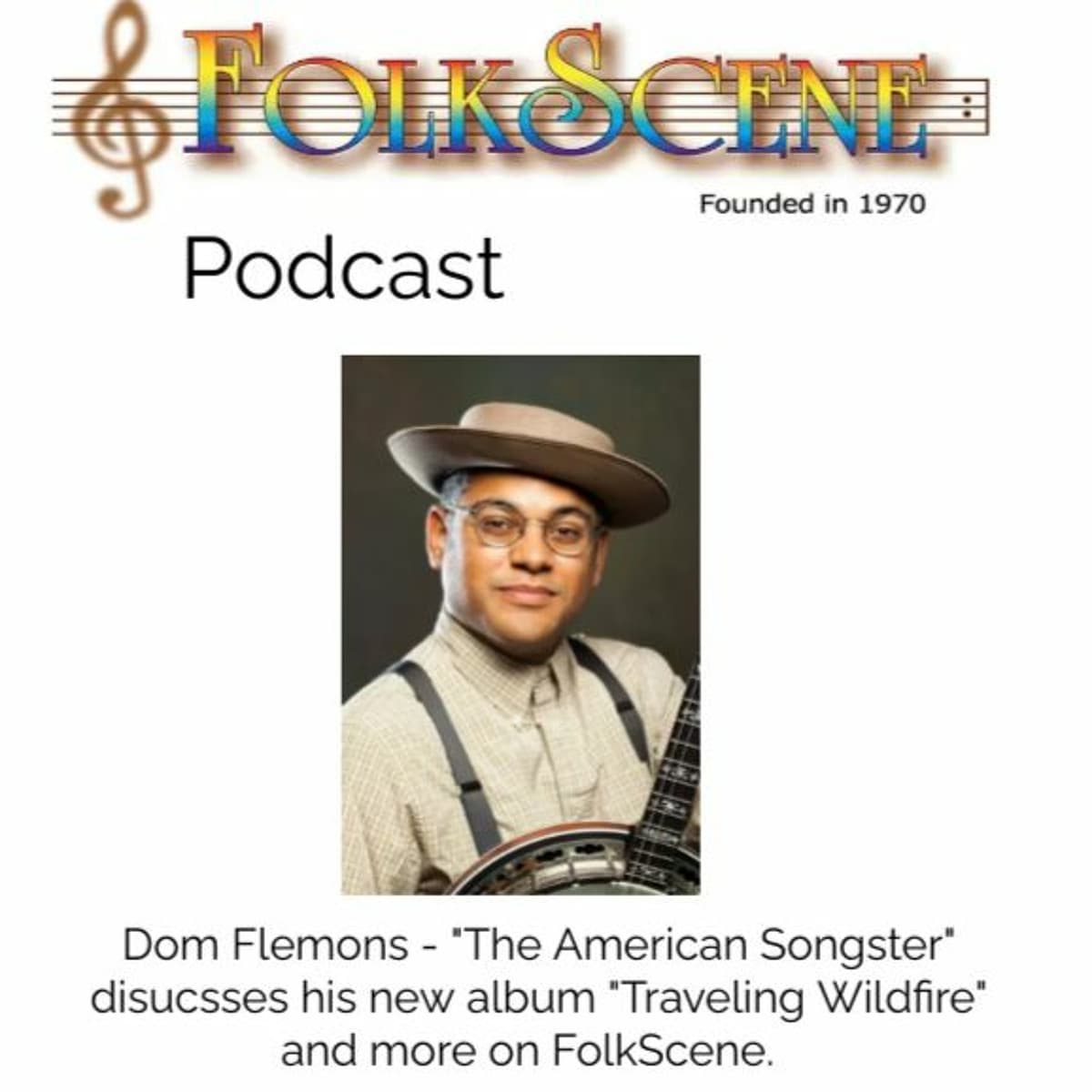 Dom Flemons Guesting On FolkScene. Recorded 3-3-23 - Folkscene Radio Show cover