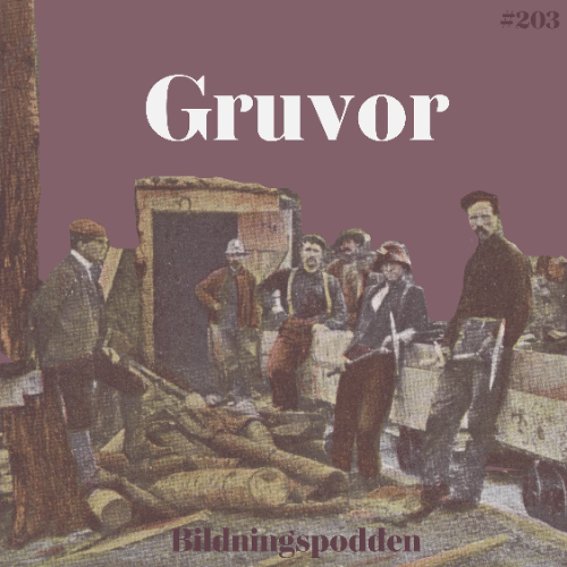 #203 Gruvor - Bildningspodden cover