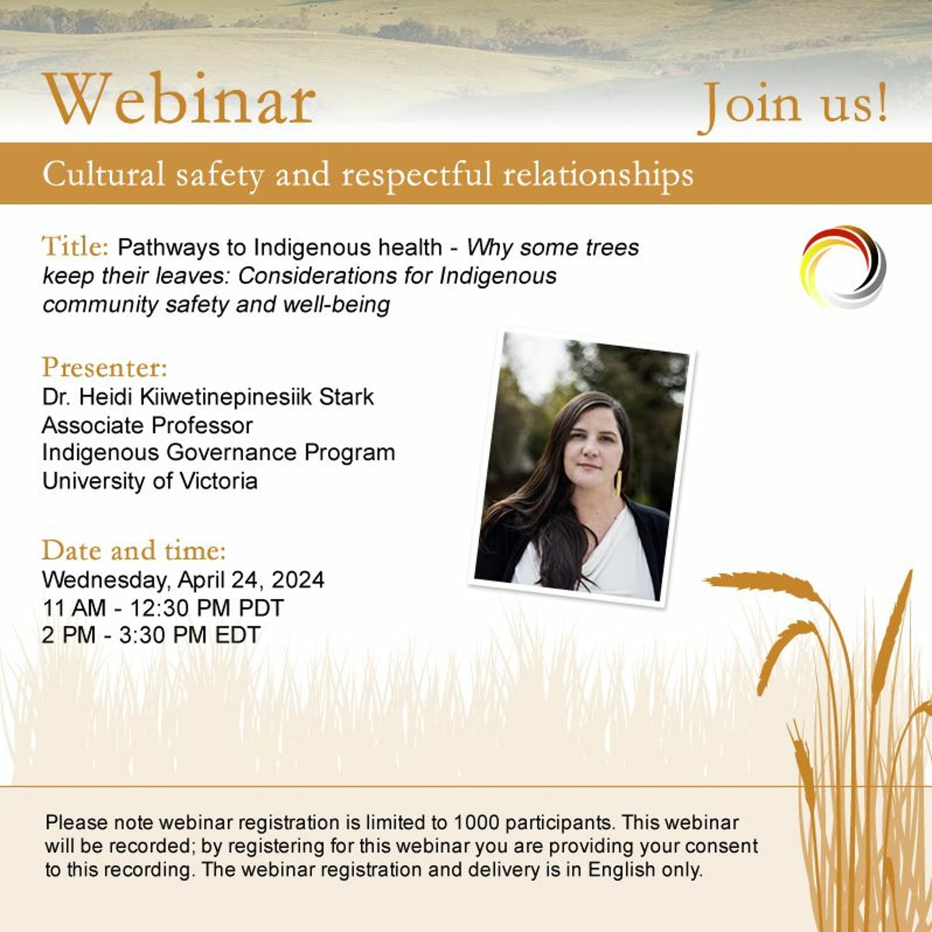 NCCIH Webinar - Pathways to Indigenous Health - Indigenous community safety and well-being — Voices from the Field cover