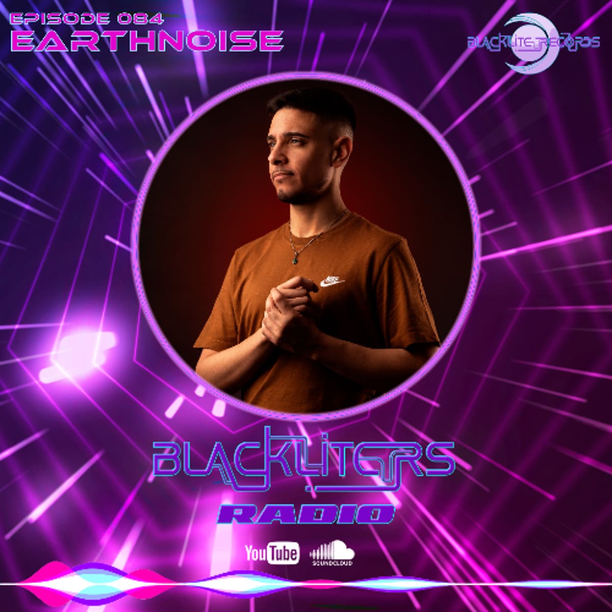 Blackliters Radio #084 "EARTHNOISE" [Psychedelic Trance Radio] - BlackLite Records cover