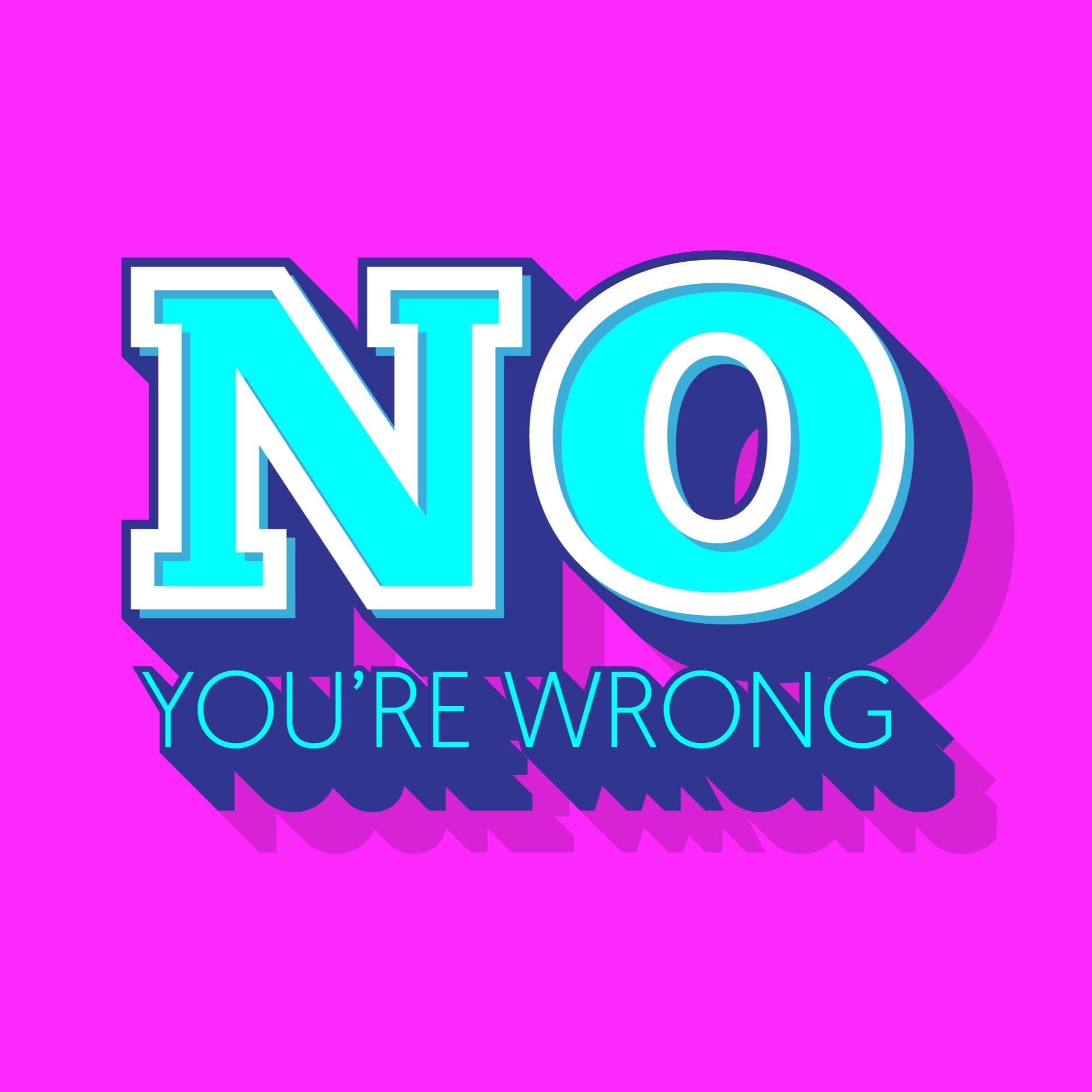No You're Wrong cover