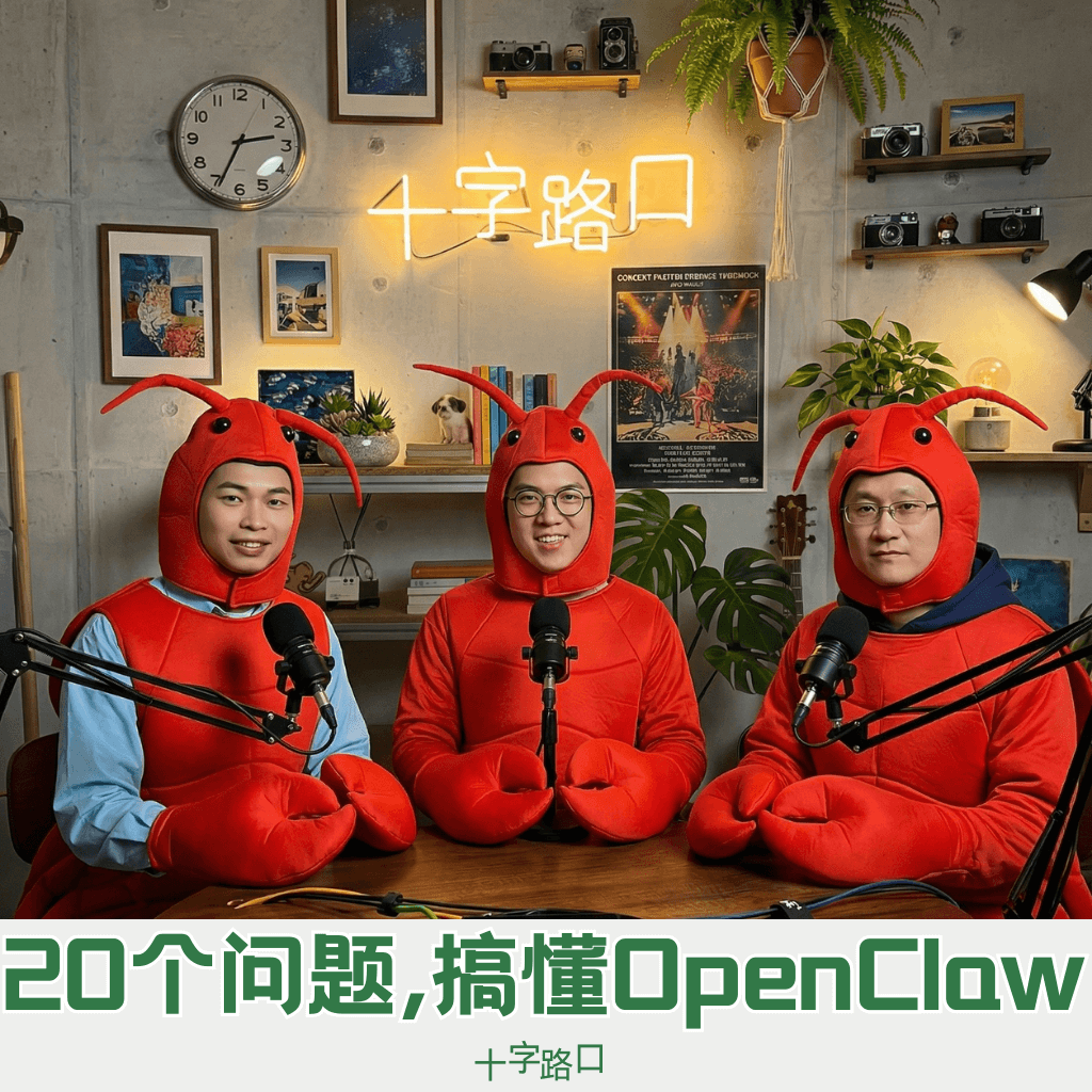 20 个问题，搞懂 OpenClaw：爆红机制、本质变化、创业机会 - 十字路口Crossing cover