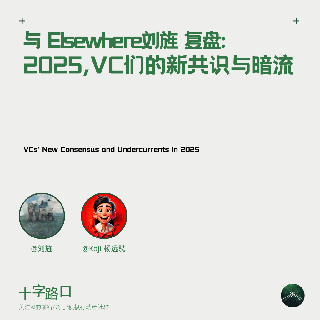 钱去哪了？谁在出手？与刘旌复盘 2025 VC 们的新共识与暗流 - 十字路口Crossing cover