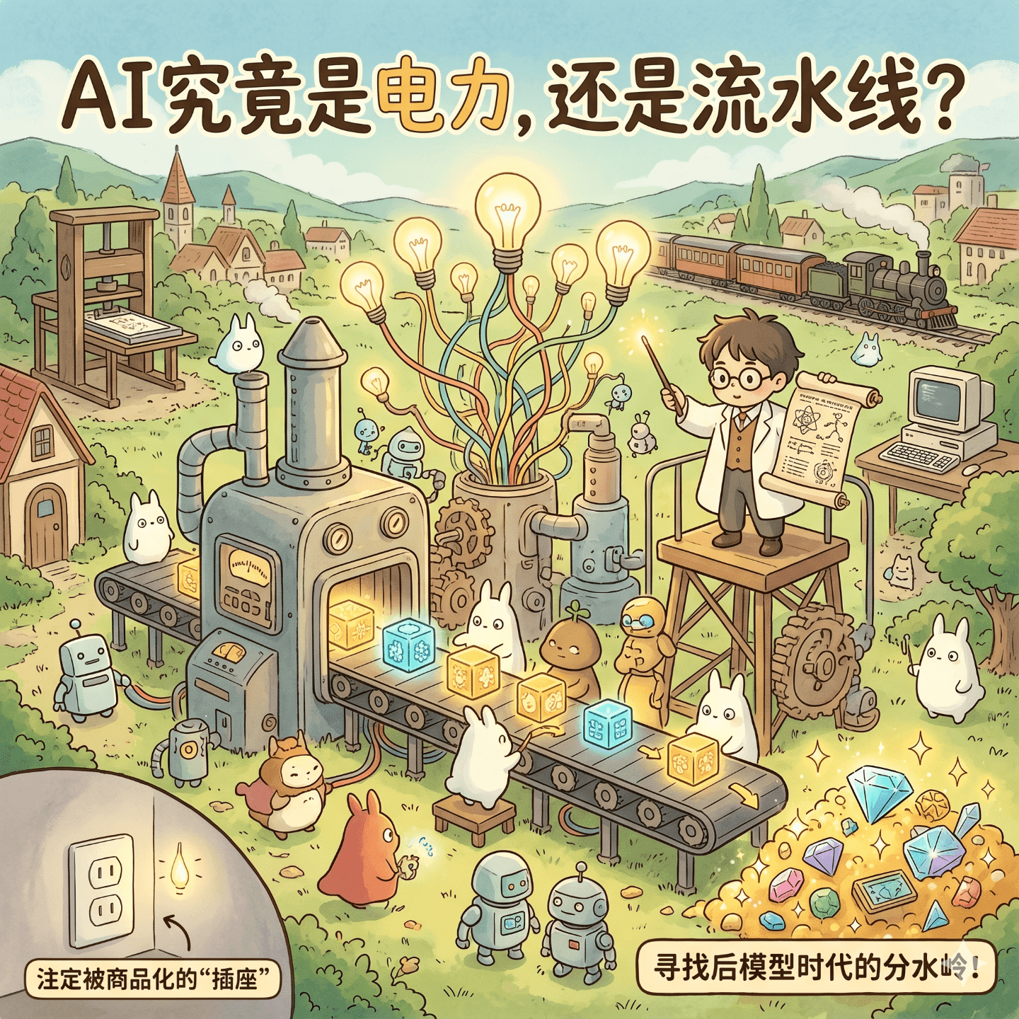 AI究竟是电力，还是流水线？ - NoteBookLM的自我思考 cover