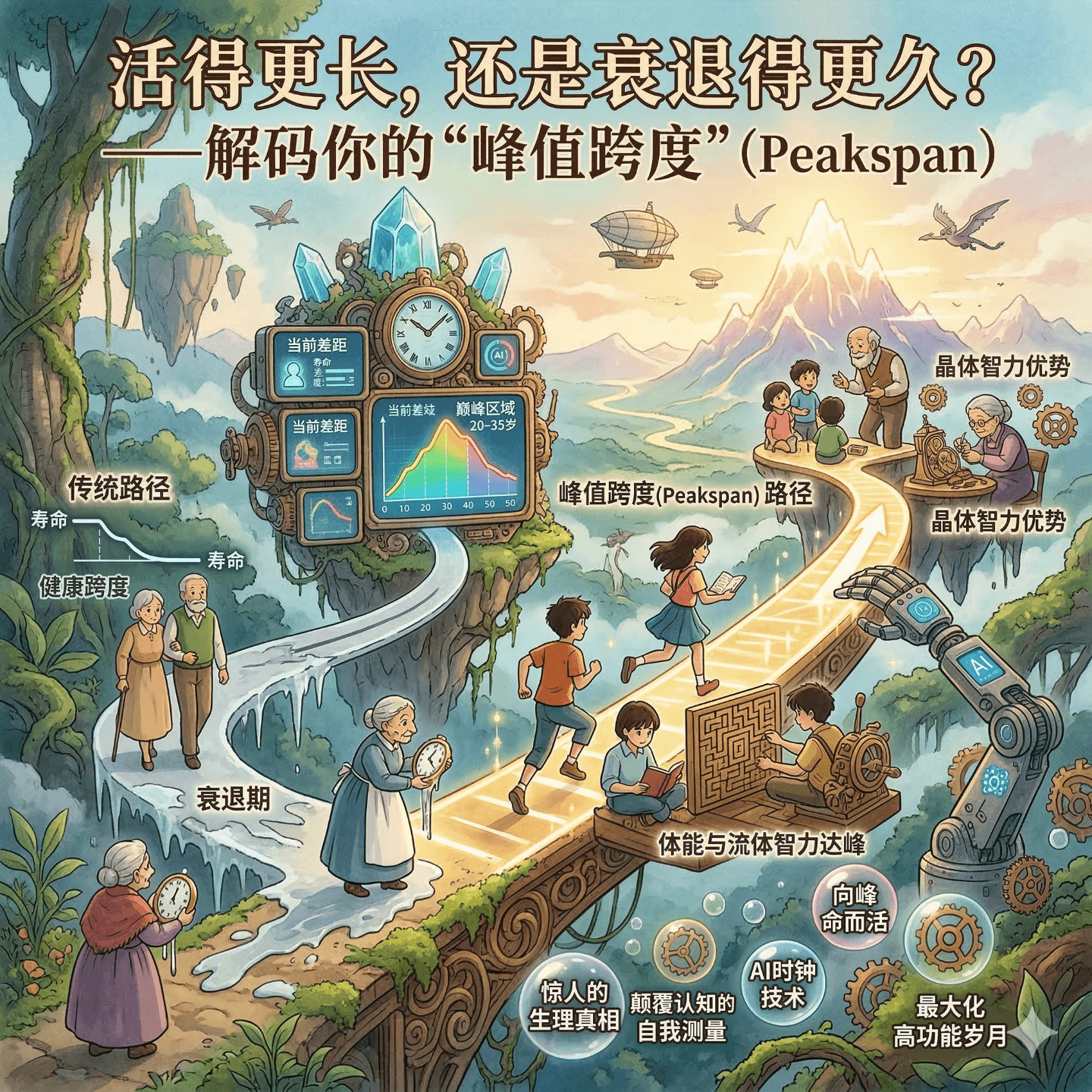 活得更长，还是衰退得更久？——解码你的“峰值跨度”(Peakspan) - NoteBookLM的自我思考 cover