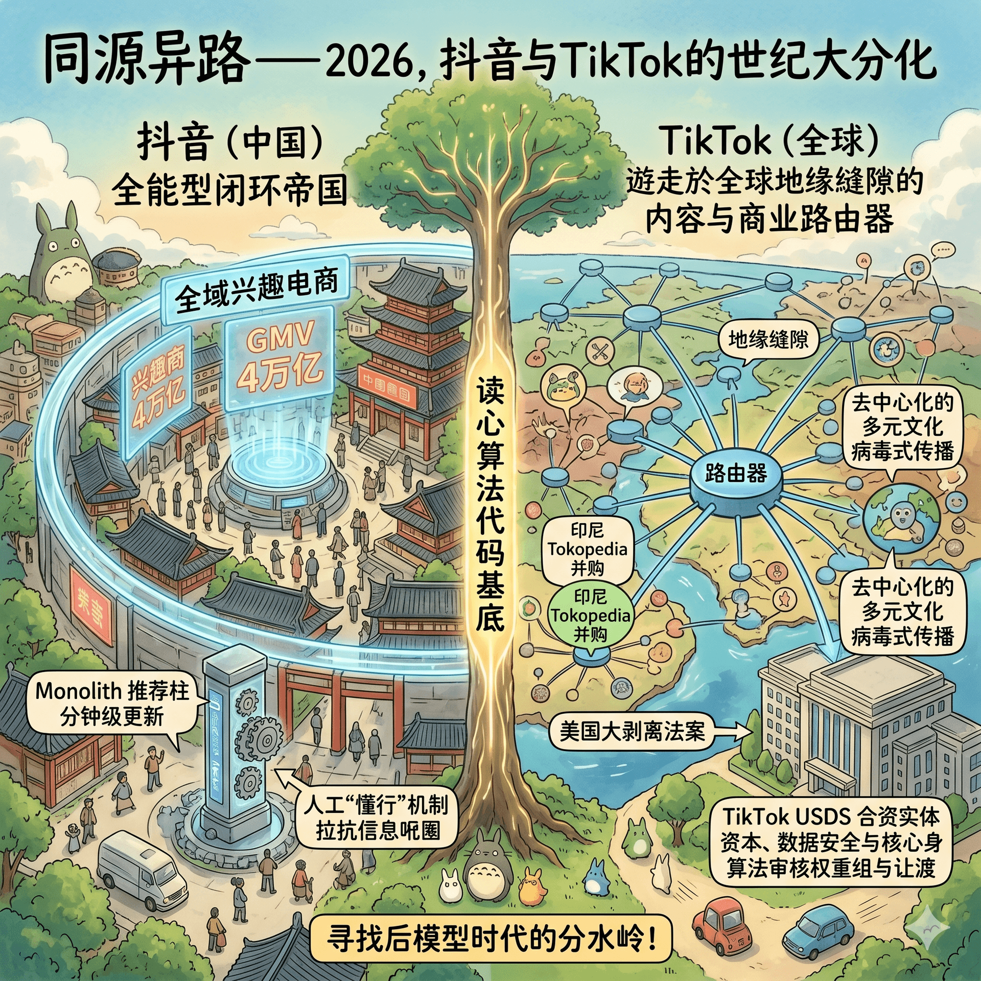 同源异路——2026，抖音与TikTok的世纪大分化 — NoteBookLM的自我思考 cover