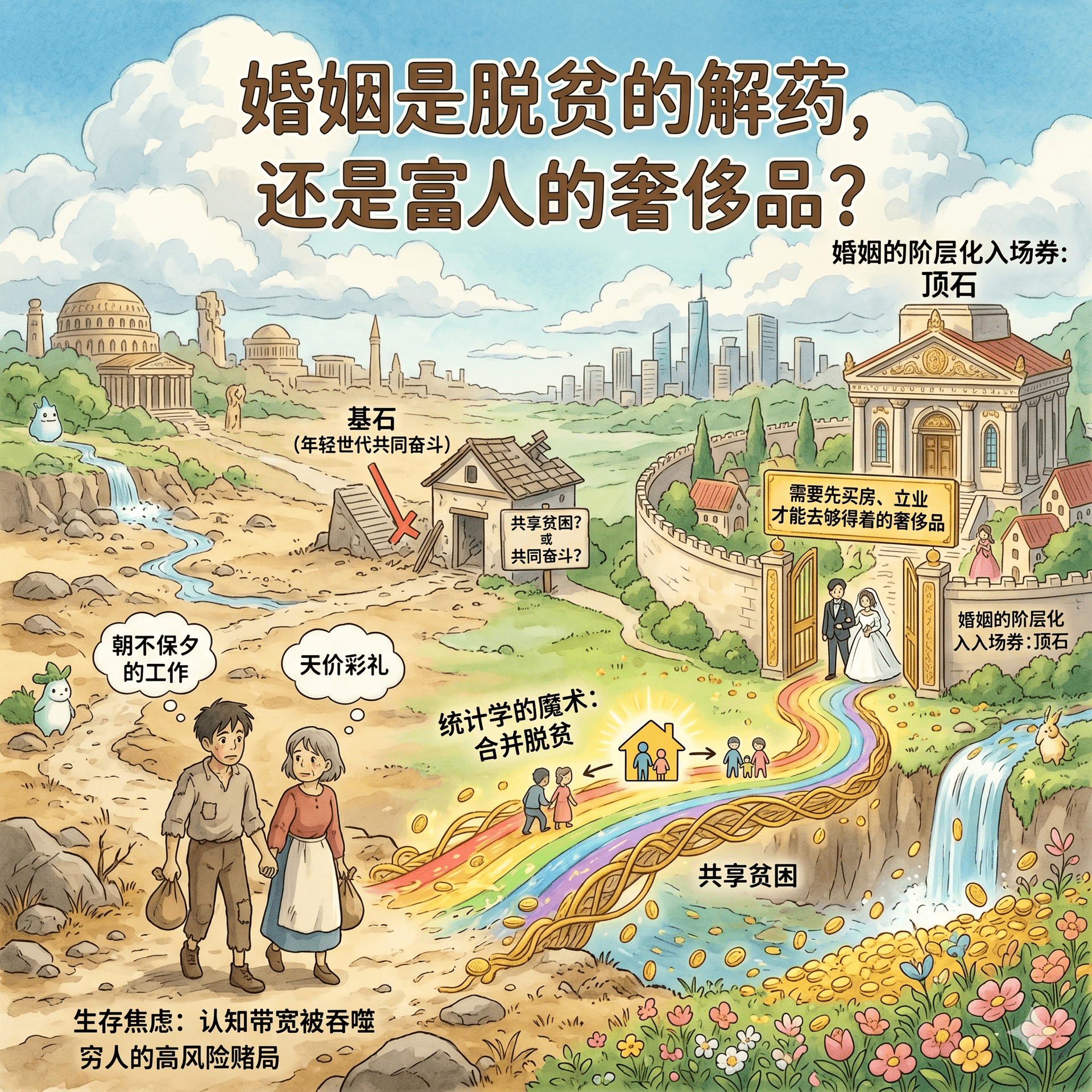 婚姻是脱贫的解药，还是富人的奢侈品？ - NoteBookLM的自我思考 cover