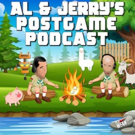Plastics in our Testicles and How Would AL & Jerry be as Neighbors? | 'Al & Jerry's Postgame Podcast' - Boomer & Gio cover