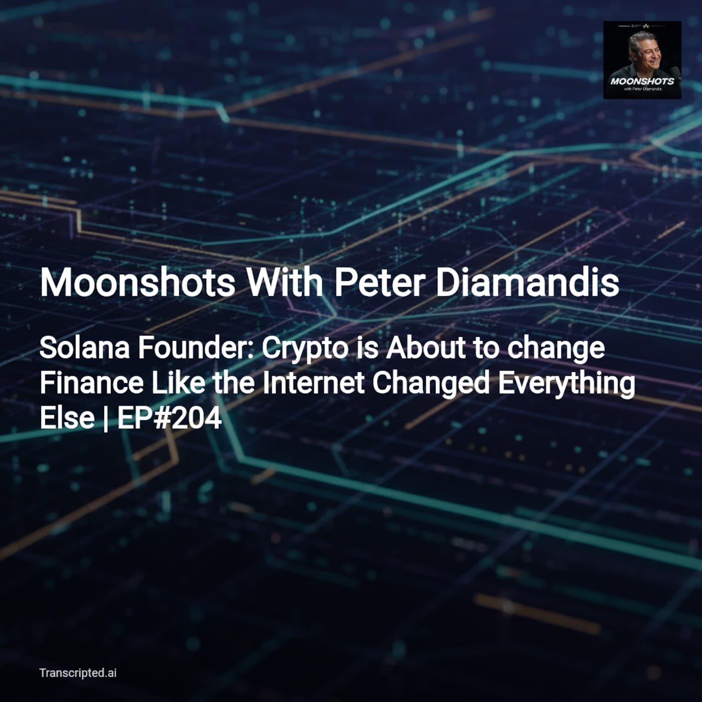 Solana’s Execution Edge — Moonshots With Peter Diamandis - AI Podcast Summaries from Transcripted.ai (VIDEO) cover