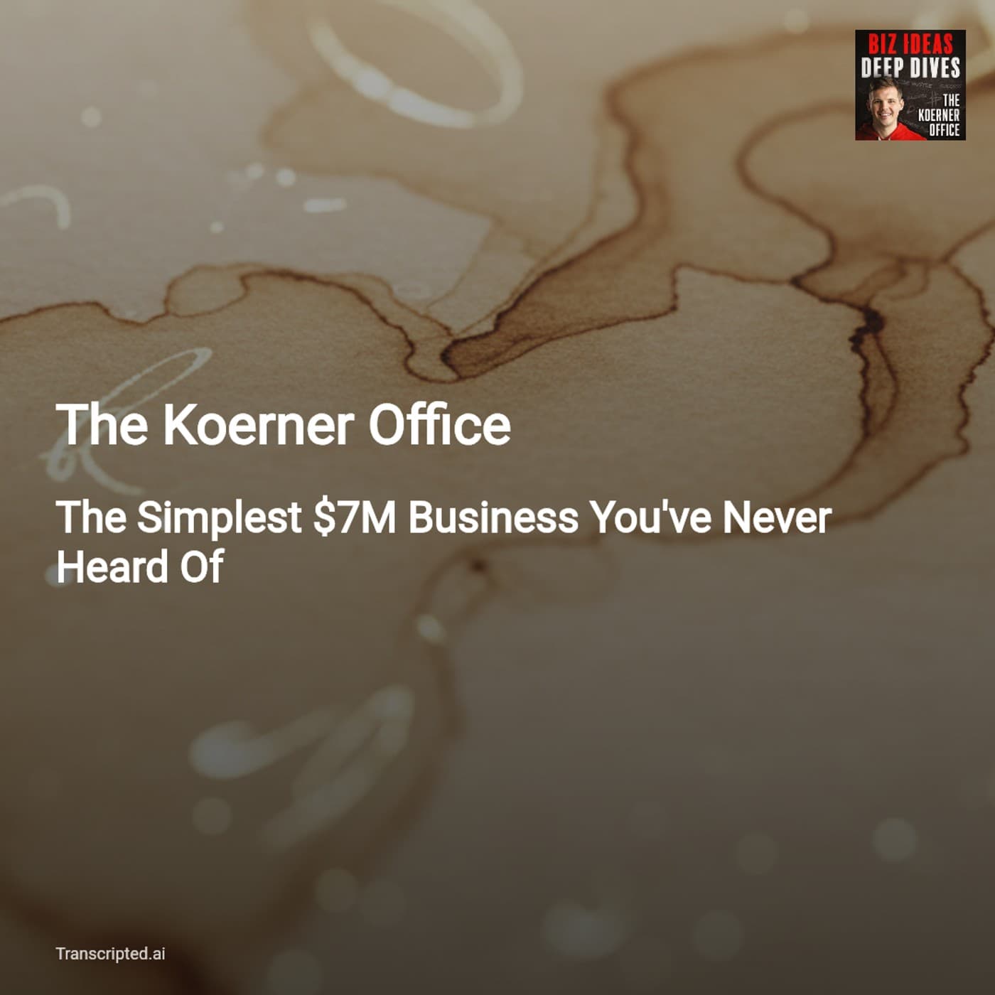 How Letters Built $7M — The Koerner Office - AI Podcast Summaries from Transcripted.ai (VIDEO) cover