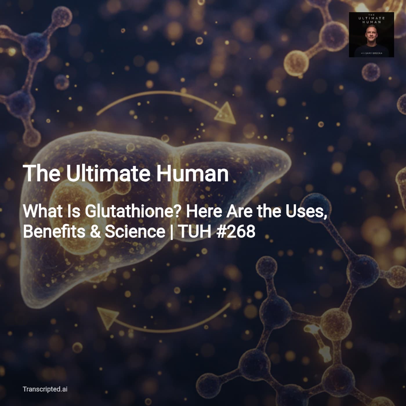 Glutathione Masterclass: Uses, Benefits & Dosage — The Ultimate Human — AI Podcast Summaries from Transcripted.ai (VIDEO) cover