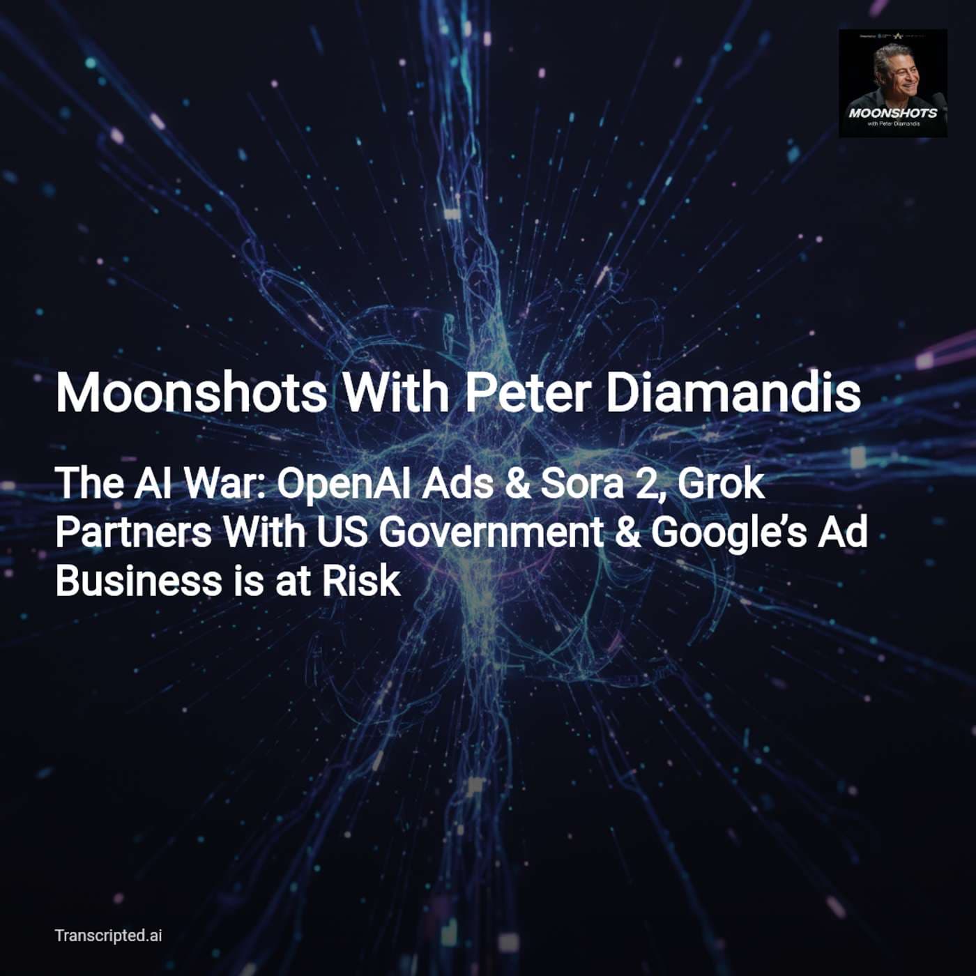 How AI Remade Media, Ads & Compute — Moonshots With Peter Diamandis - AI Podcast Summaries from Transcripted.ai (VIDEO) cover