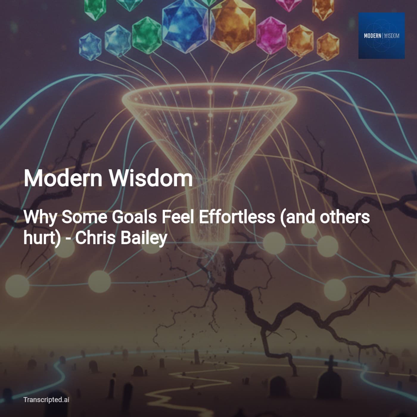 Why Some Goals Feel Effortless — Modern Wisdom (Chris Bailey in Minutes) - AI Podcast Summaries from Transcripted.ai (VIDEO) cover