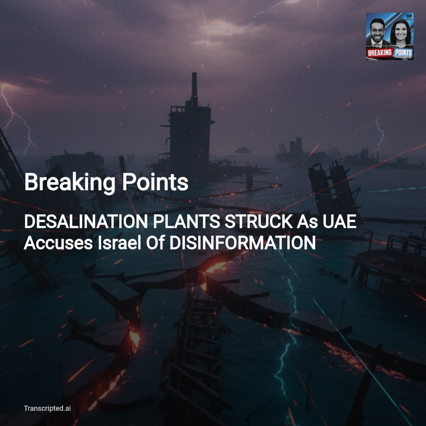 Desalination Under Fire — Breaking Points - AI Podcast Summaries from Transcripted.ai (VIDEO) cover