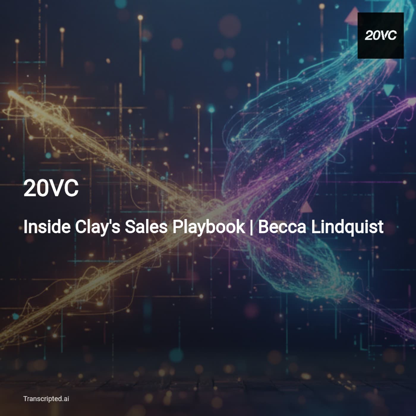 Inside Clay’s Sales Playbook — 20VC Condensed: Hire, Coach, Forecast, Scale with AI - AI Podcast Summaries from Transcripted.ai (VIDEO) cover
