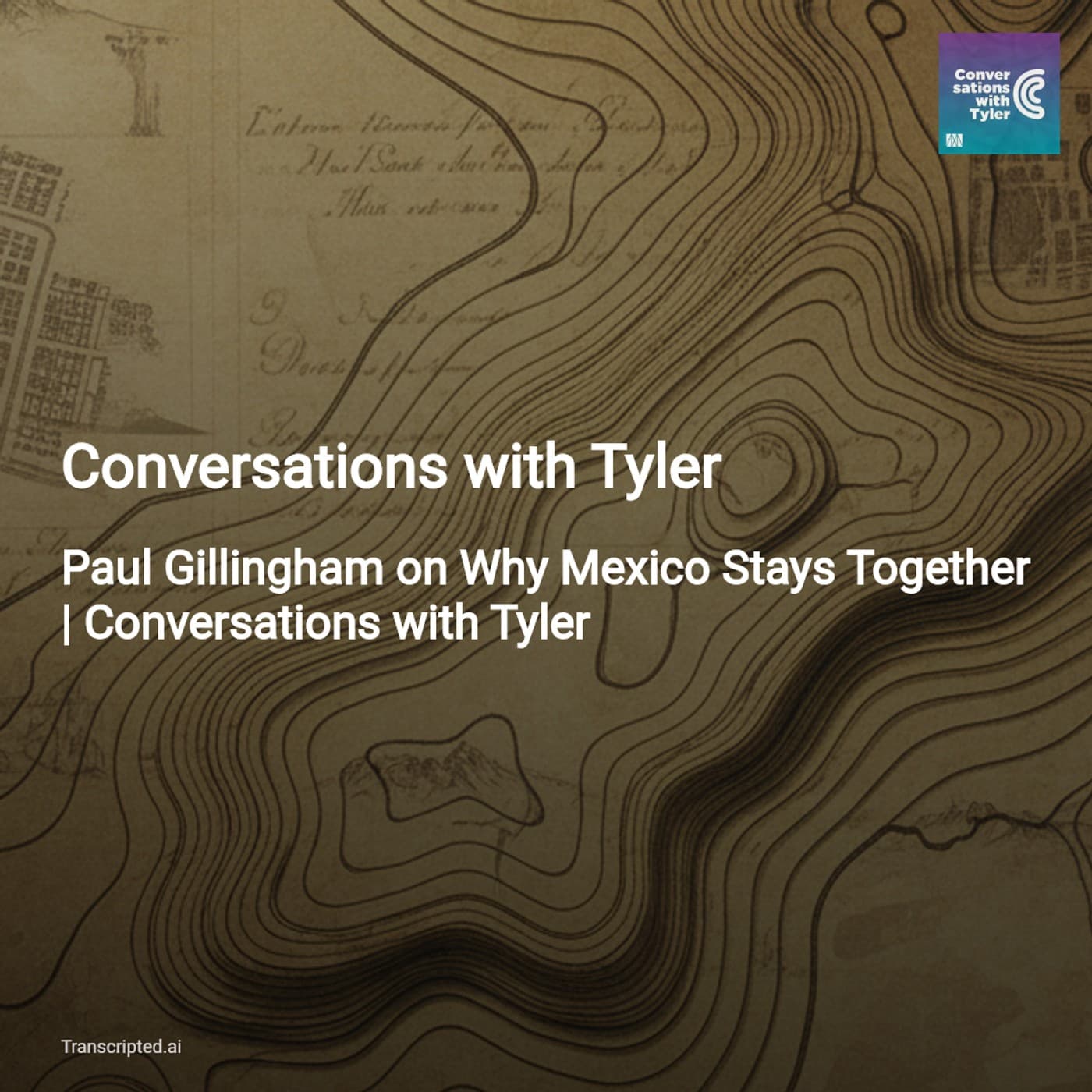 Why Mexico Stayed Together — Paul Gillingham | Conversations with Tyler - AI Podcast Summaries from Transcripted.ai (VIDEO) cover