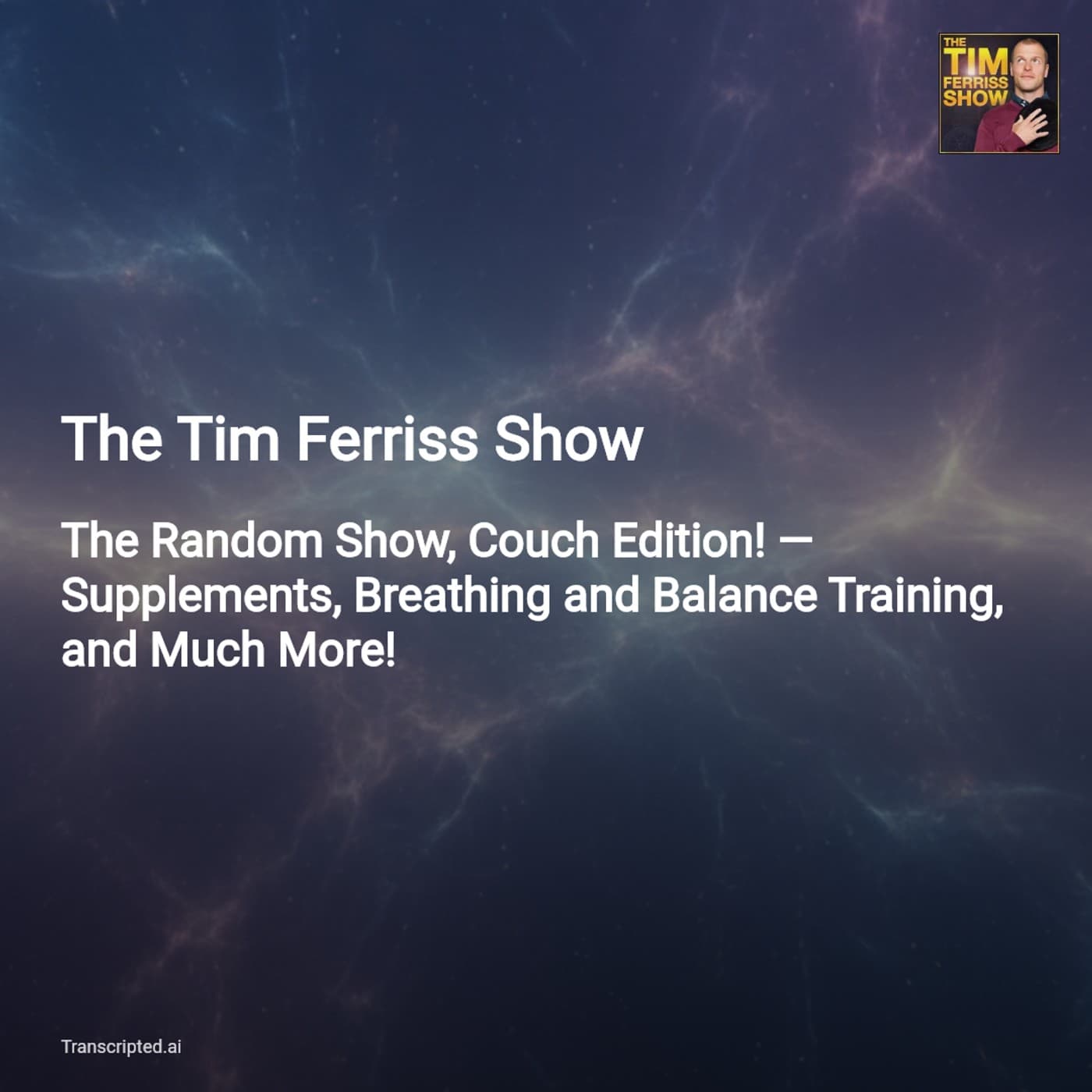 Just Be Still: The Tim Ferriss Show — Breathwork, Biohacks & Practical Protocols - AI Podcast Summaries from Transcripted.ai (VIDEO) cover