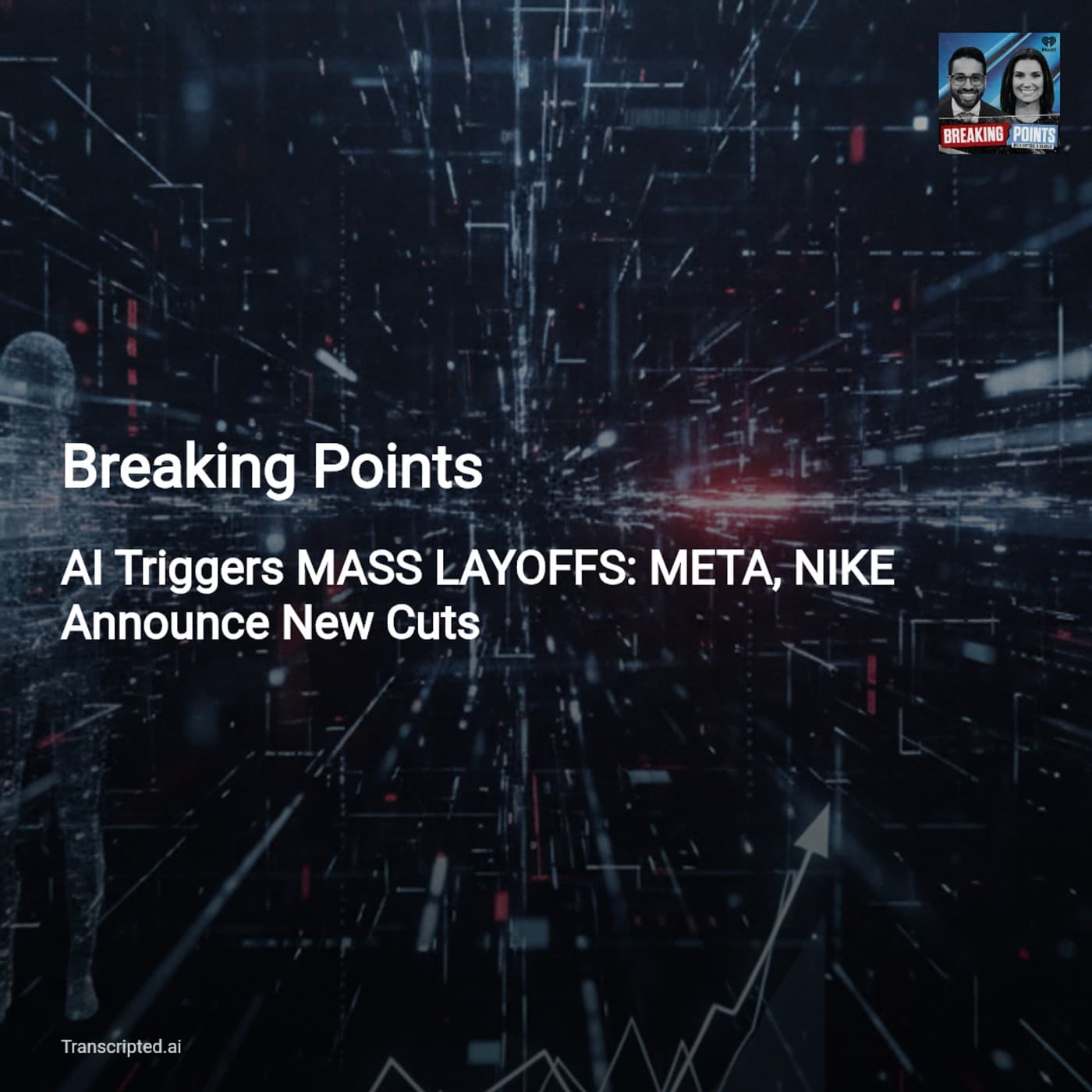 AI-Driven Layoffs and Who Pays the Price — Breaking Points - AI Podcast Summaries from Transcripted.ai (VIDEO) cover