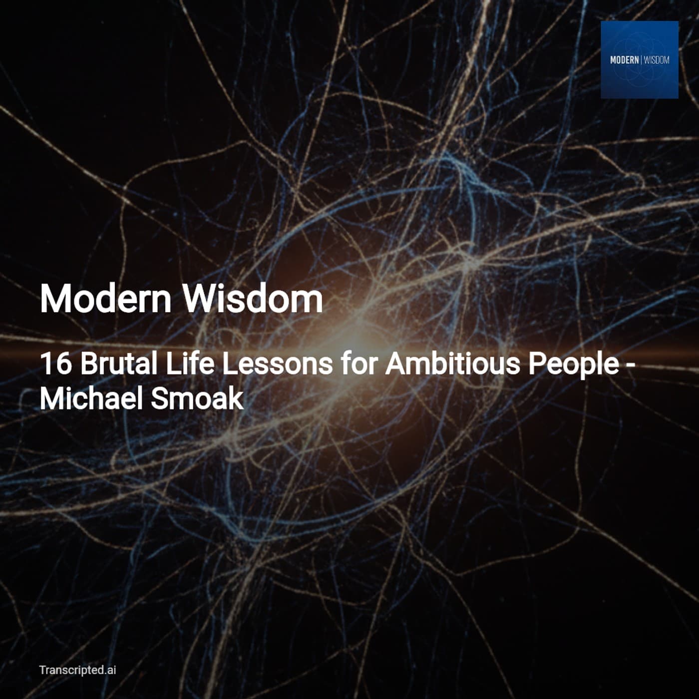 16 Brutal Life Lessons — Modern Wisdom (Chris Williamson & Michael Smoak) - AI Podcast Summaries from Transcripted.ai (VIDEO) cover