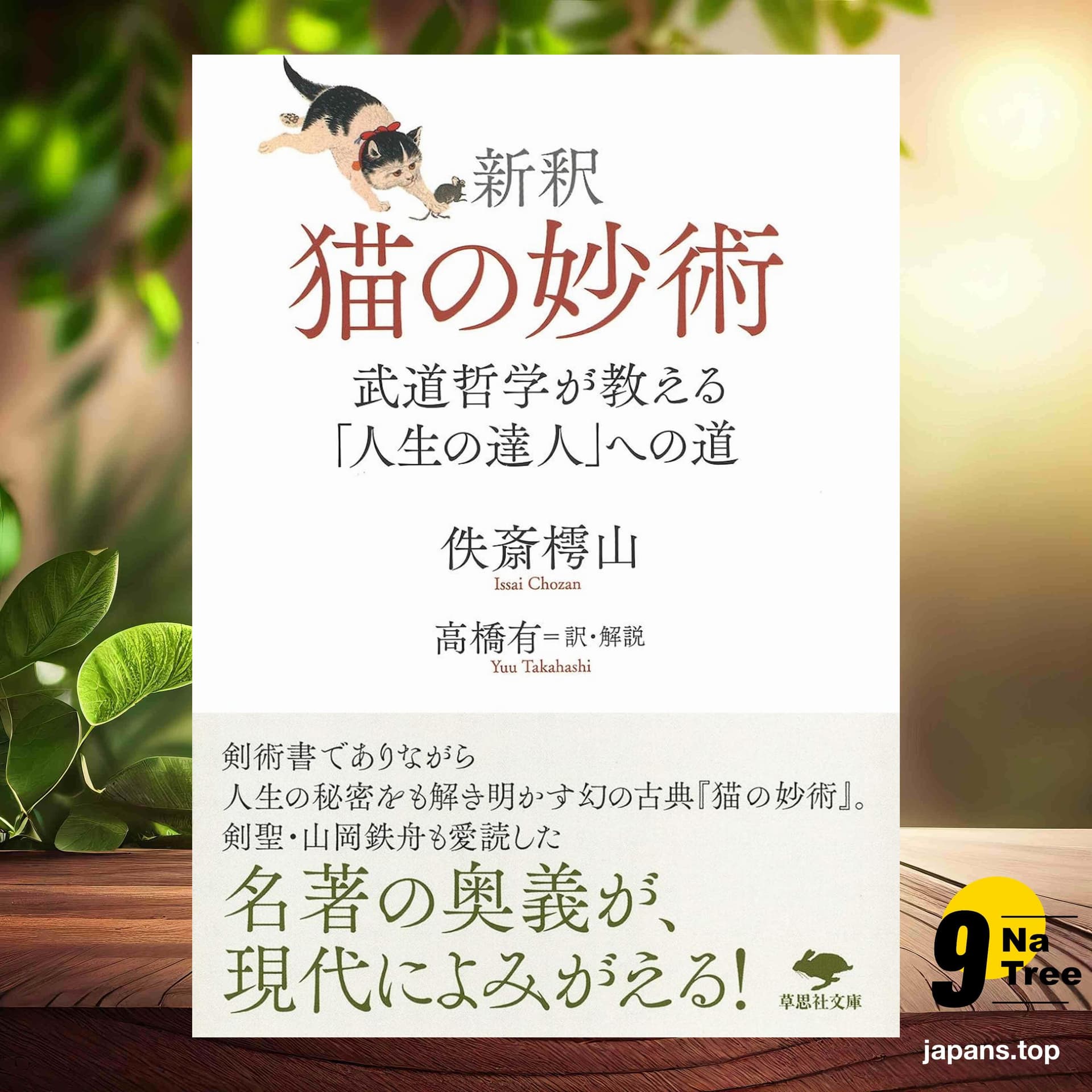 [レビュー] 文庫 新釈 猫の妙術 (佚斎 樗山) 要約した. - 9Natree Japanese cover