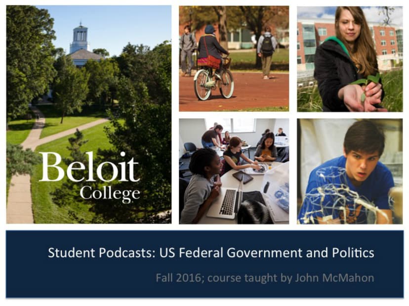 Student Podcasts: US Federal Government and Politics, Beloit College cover