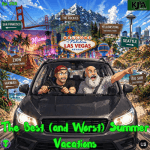 Episode 208: The Best (and Worst) Summer Vacations - K J and A Podcast cover